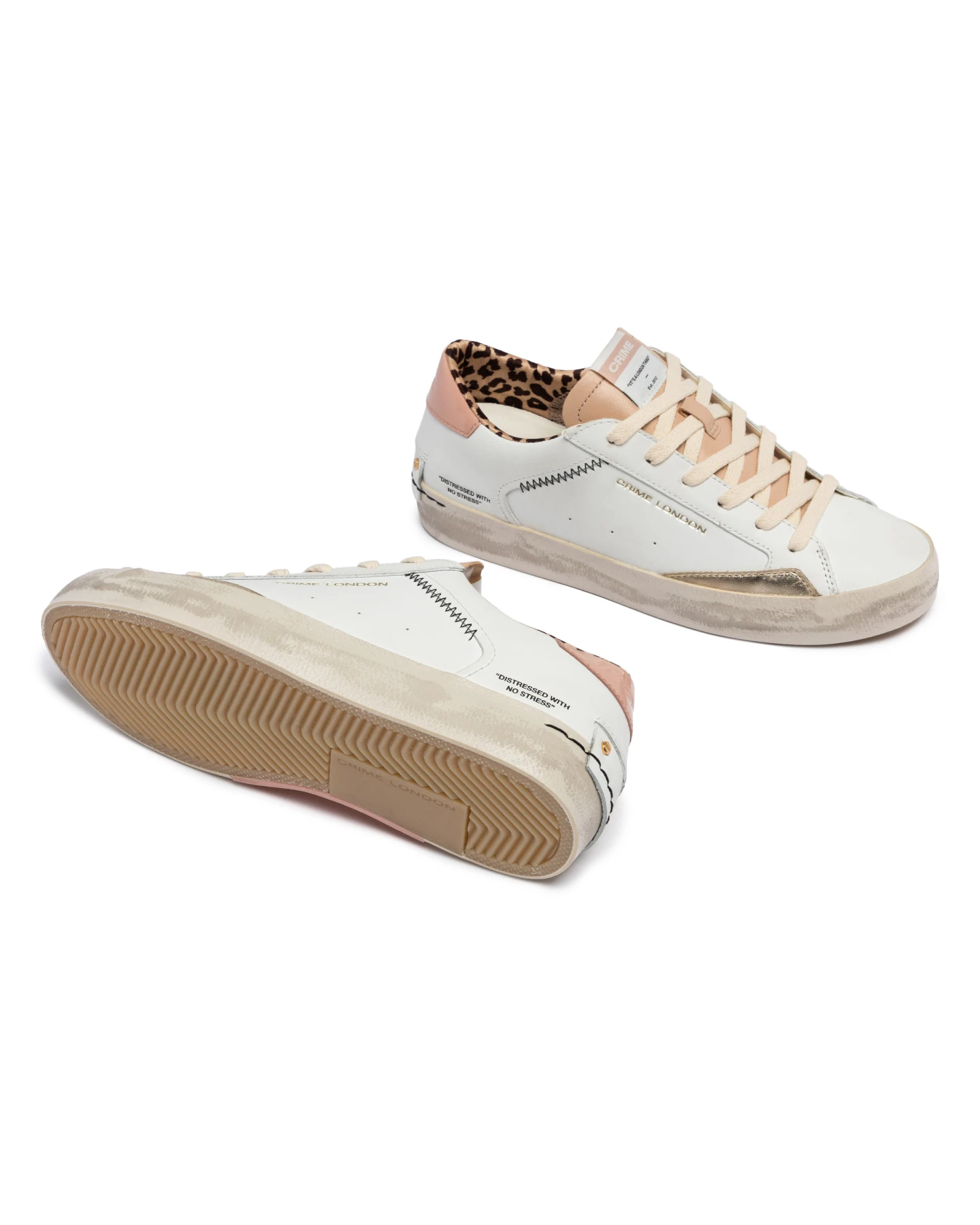 Distressed Sun Tan Leather Sneakers Gallery