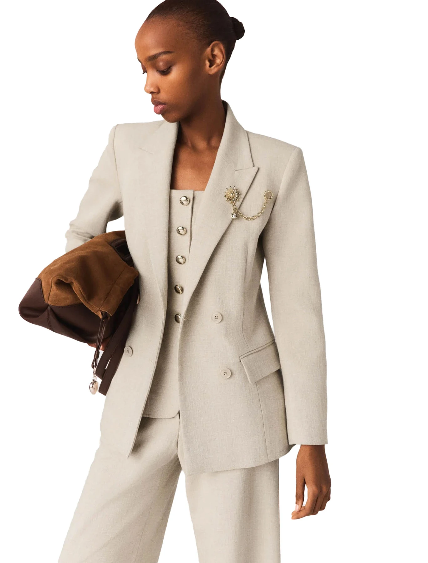 Suit Jacket With Brooch Gallery