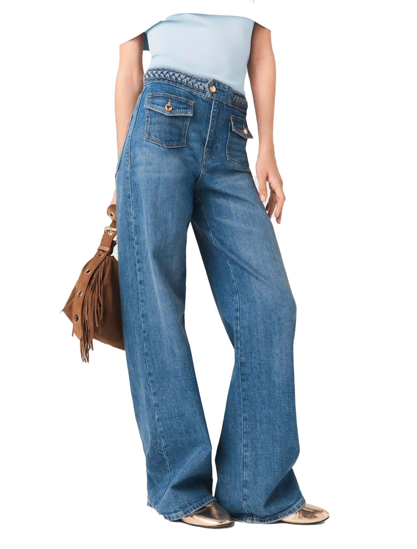 Braided Flared Jeans Gallery