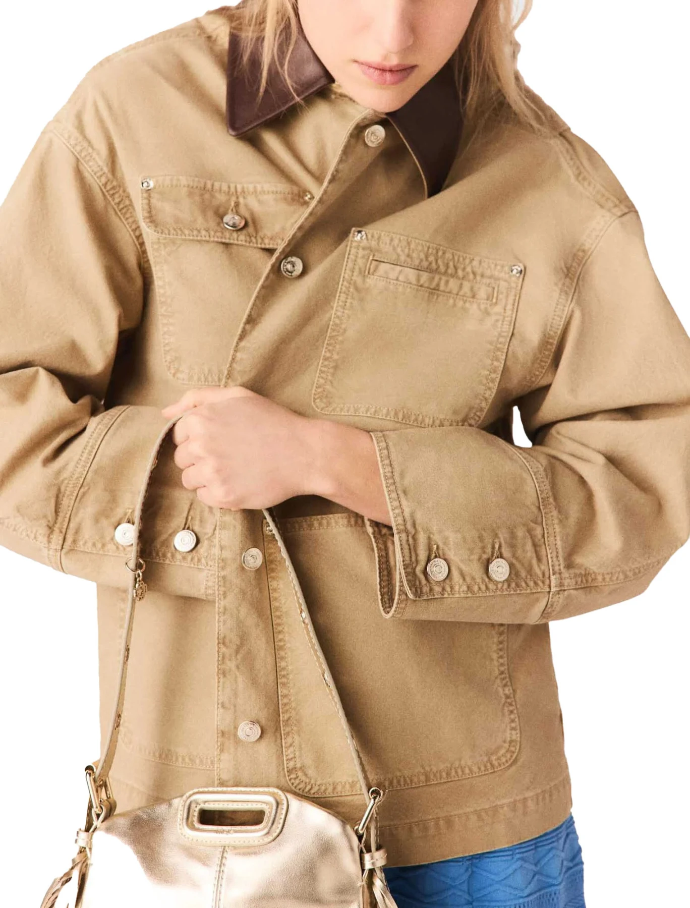 Denim Jacket With Pleated Back Gallery