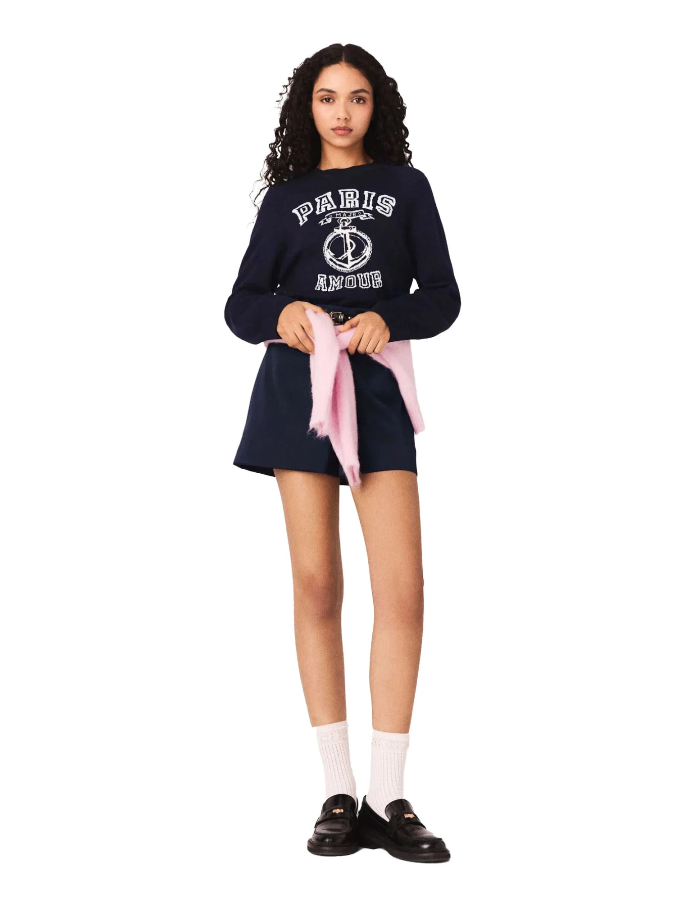 Round-Neck Slogan Jumper Gallery