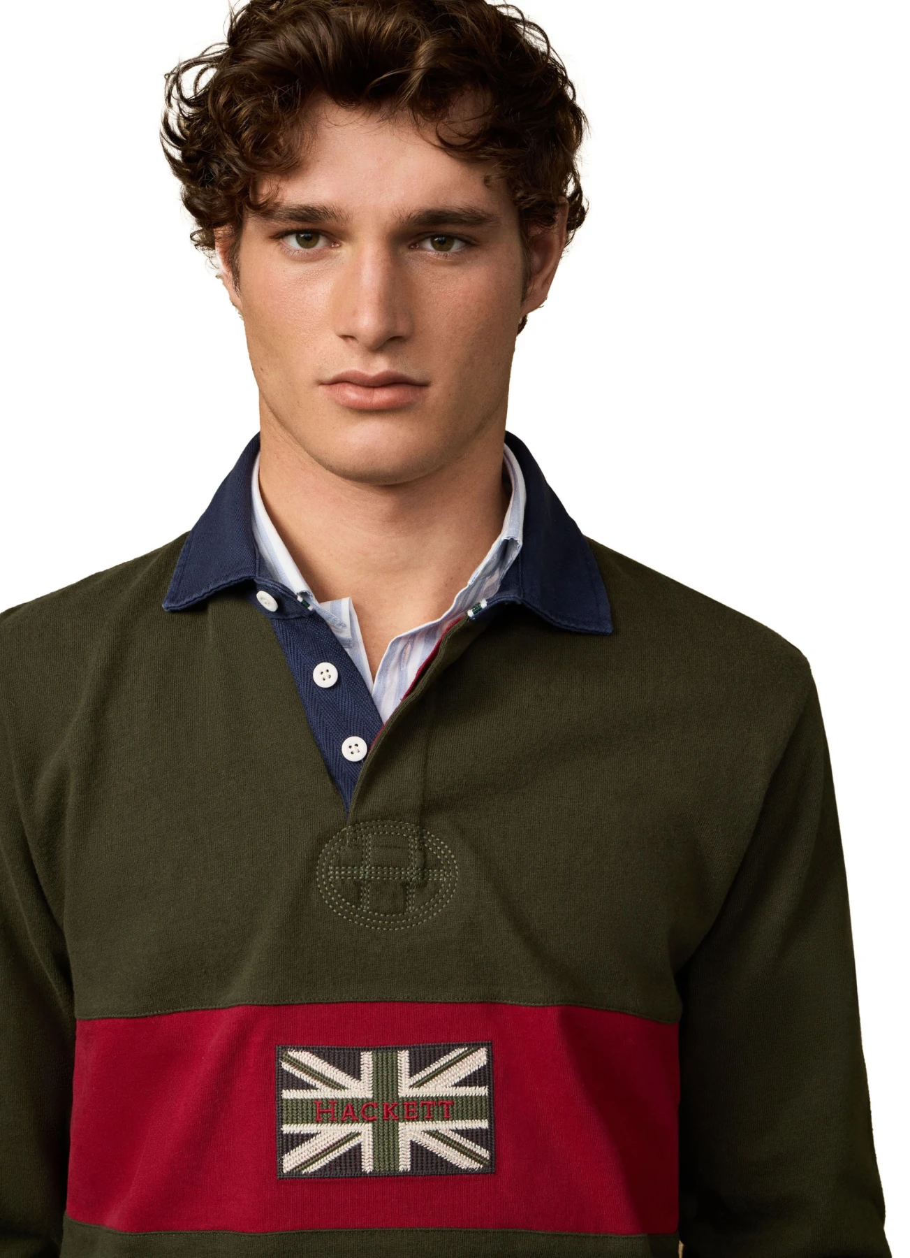 Classic Fit Long Sleeve Peaks Rugby Polo Gallery