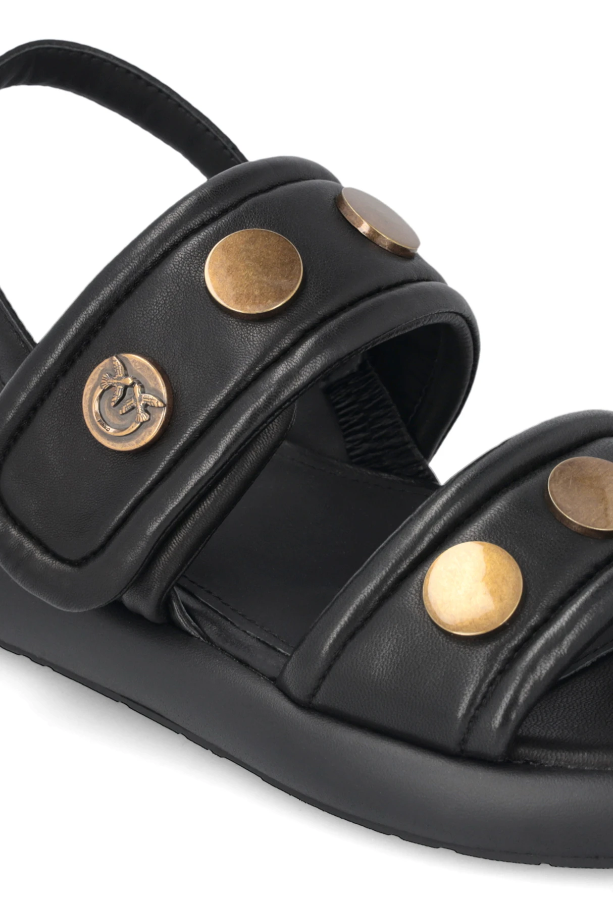 Padded Nappa Leather Sandals with Metallic Details Gallery