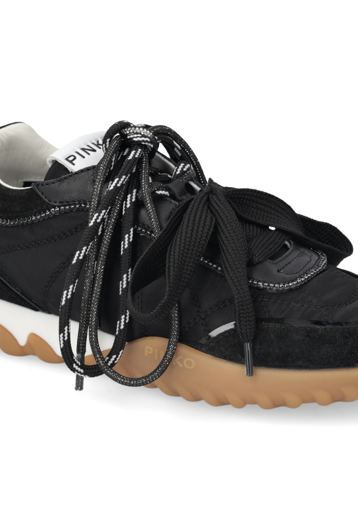 Suede & Technical Fabric Sneakers with Double Laces Gallery