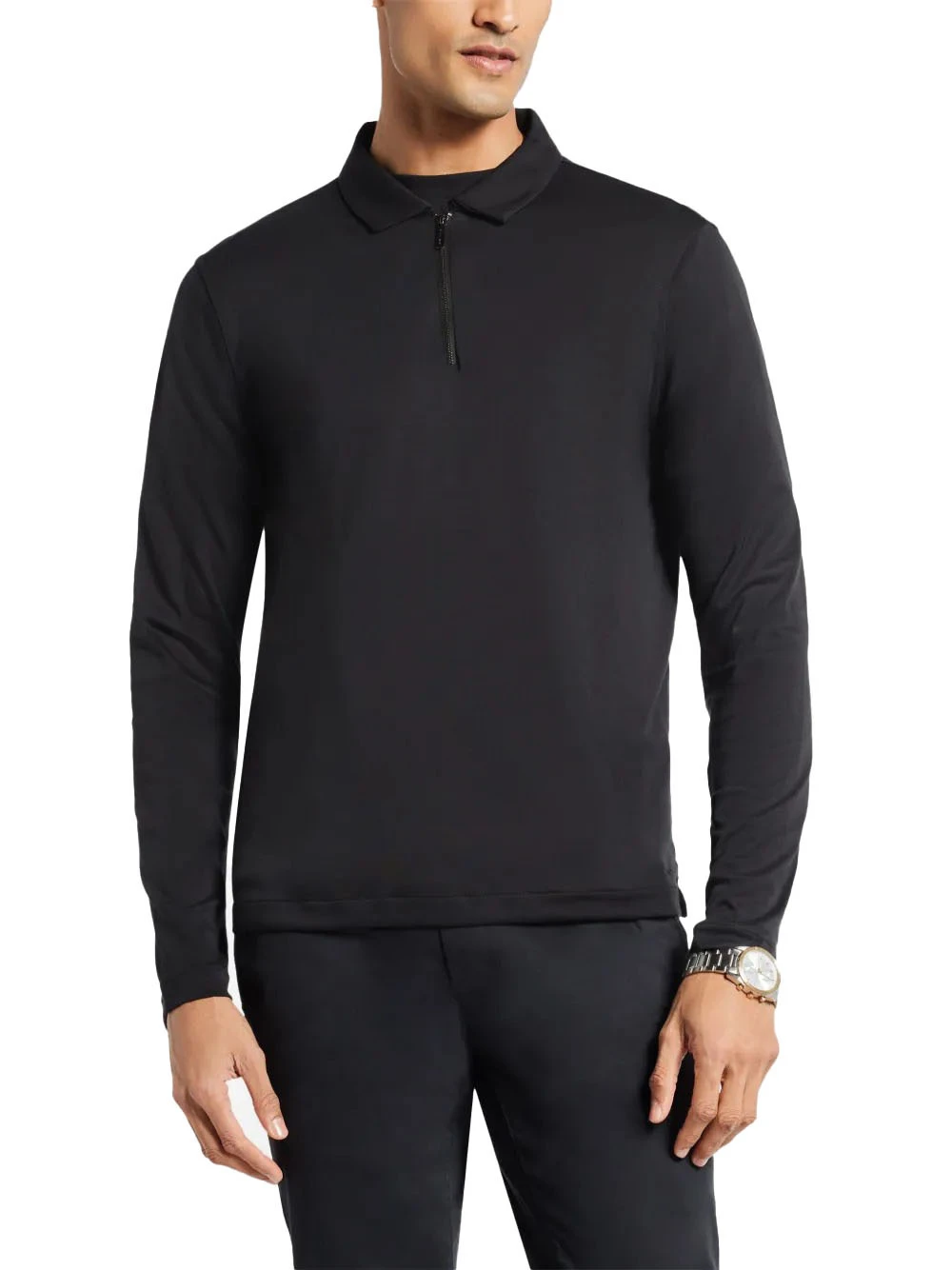 Cotton Half-Zip Polo Shirt Gallery