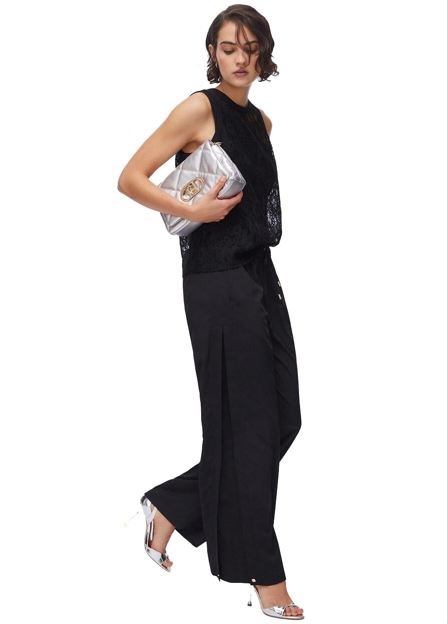 Wide Leg Trousers With Slit Details Gallery