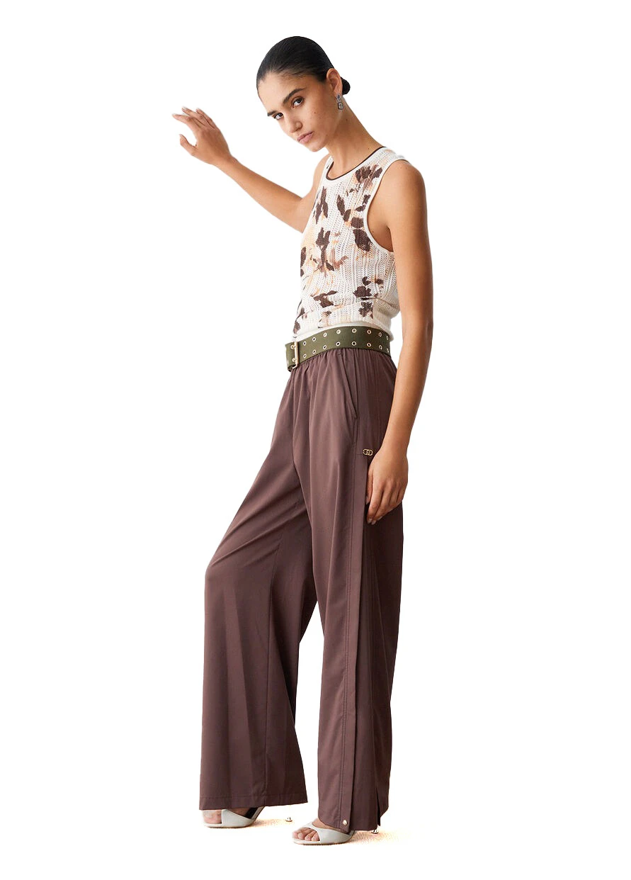 Wide Leg Trousers With Slit Details Gallery