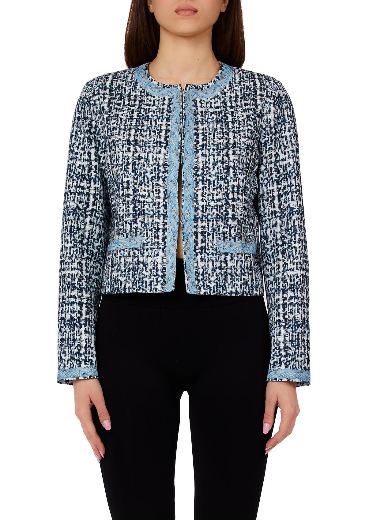 Bouclé Jacket with Braided Details Gallery