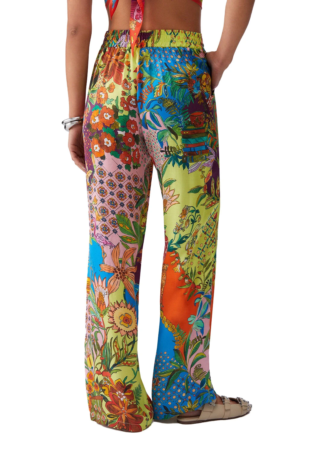 Printed Satin Trousers Gallery