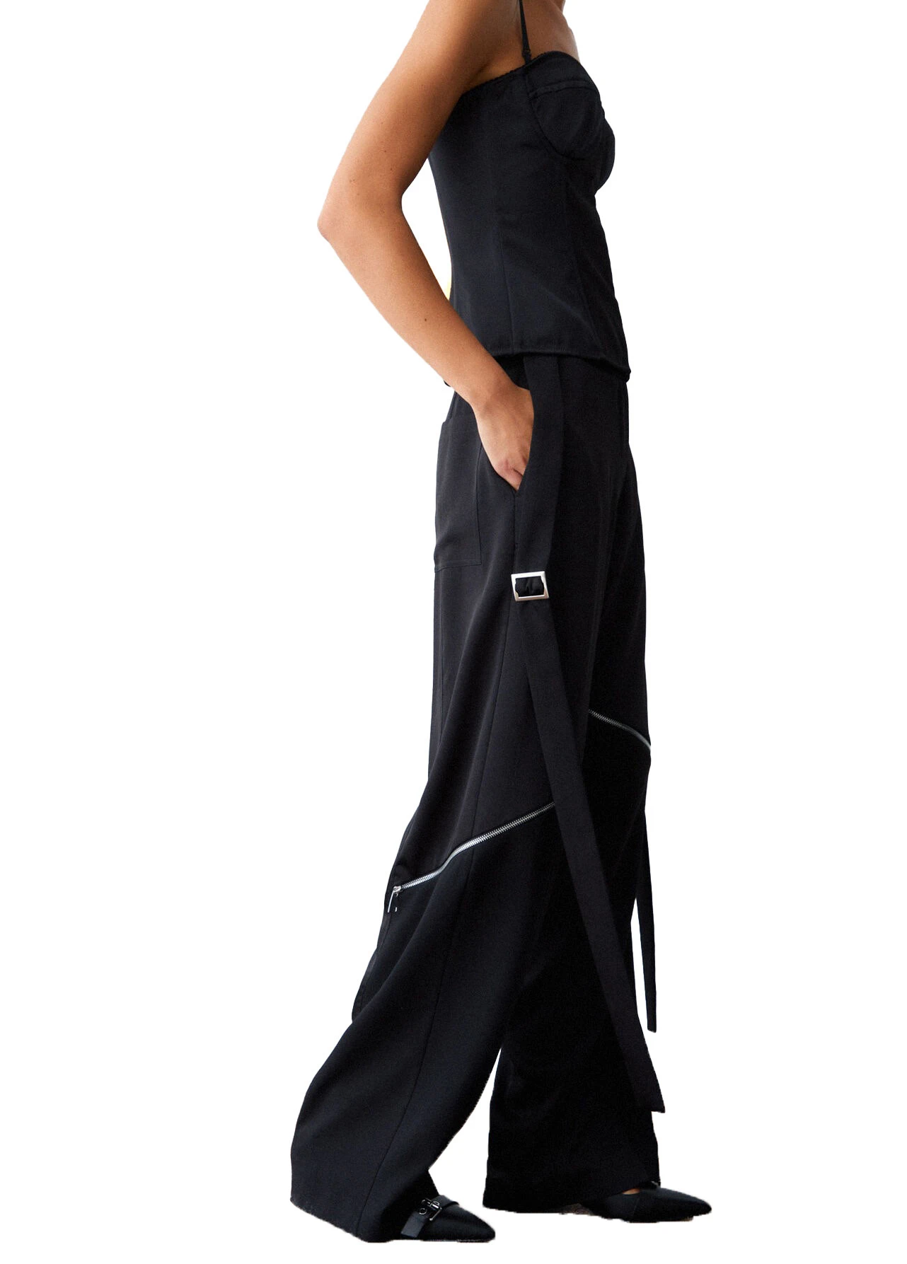 Wide Trousers With Zip Gallery