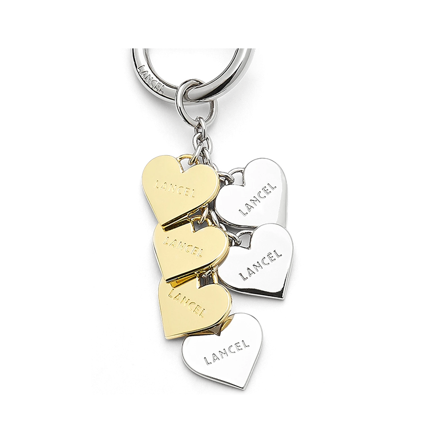 Silver & Gold Hearts Bag Charm  Gallery