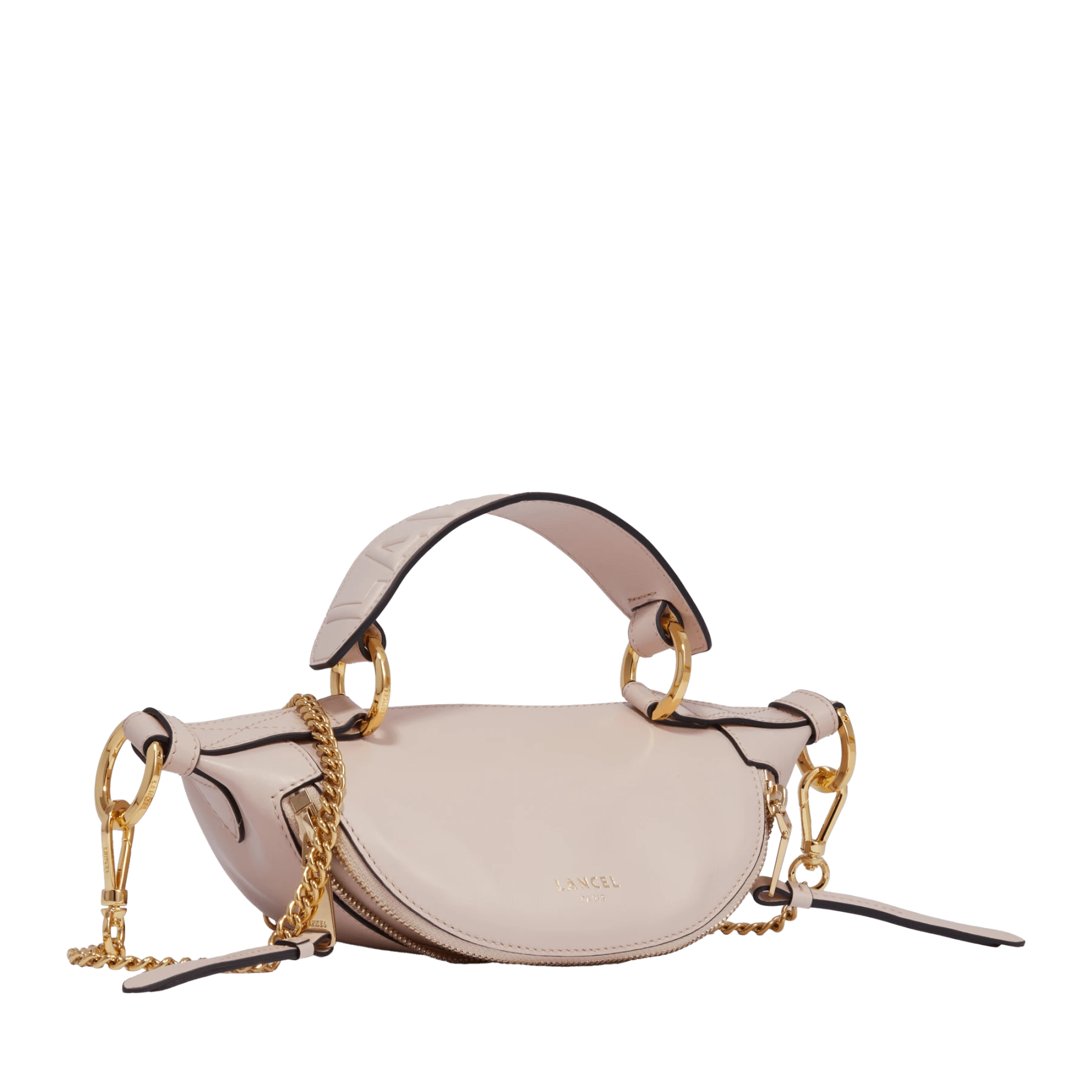 Mini Origami Smooth Leather Crossbody Bag - Light Pink  Gallery