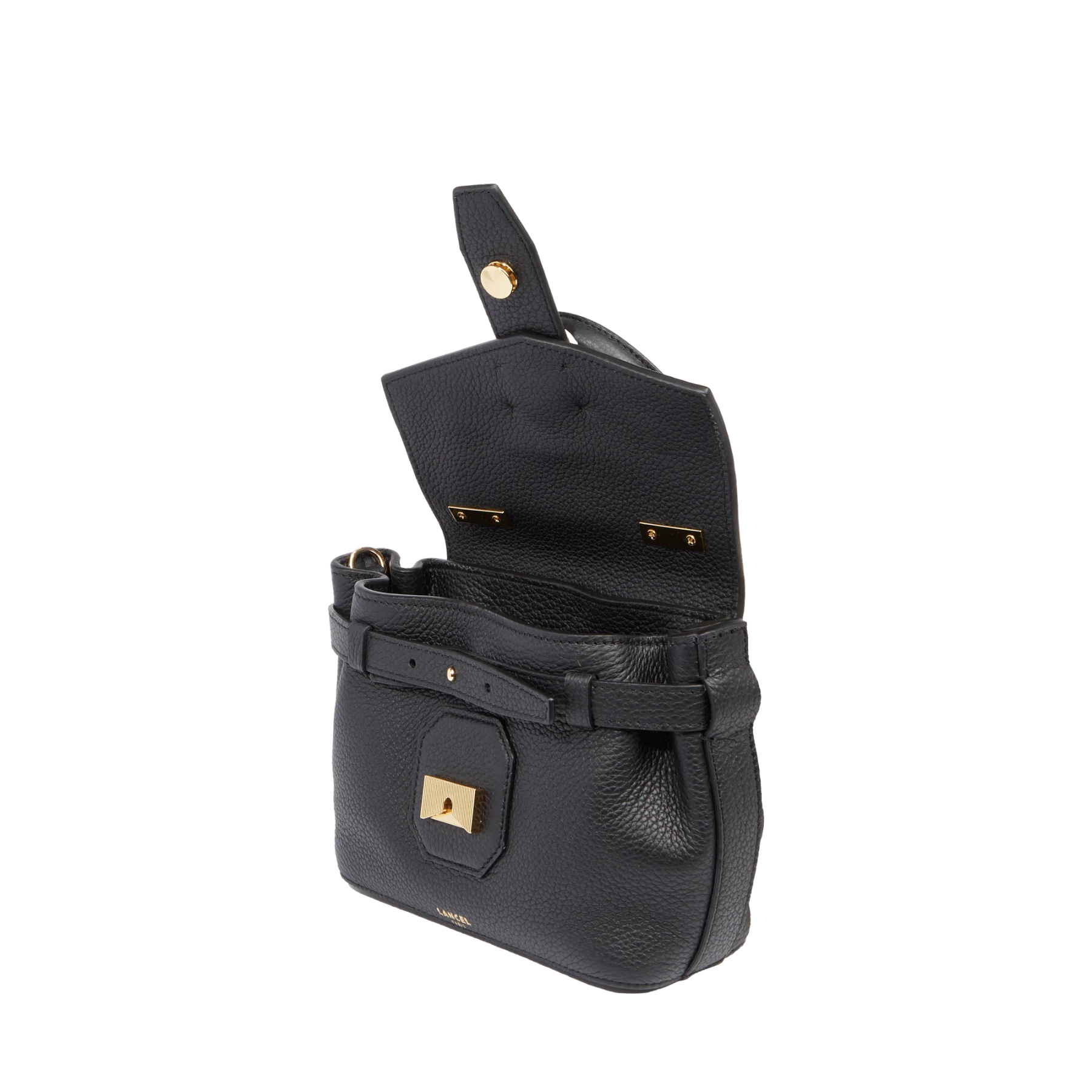 Black Grained Leather Mini Handbag Gallery