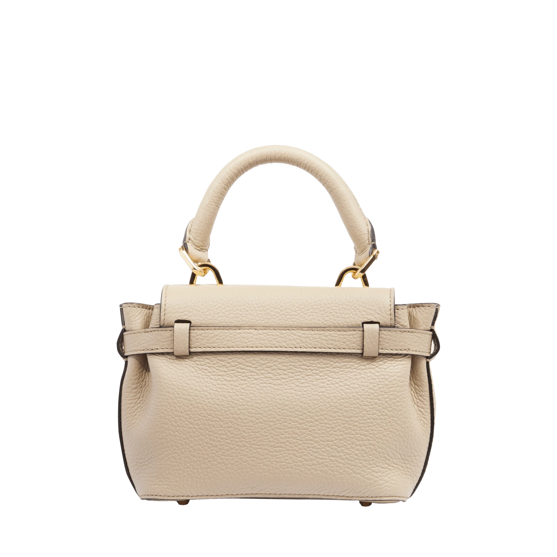 Beige Grained Leather Mini Handbag Gallery