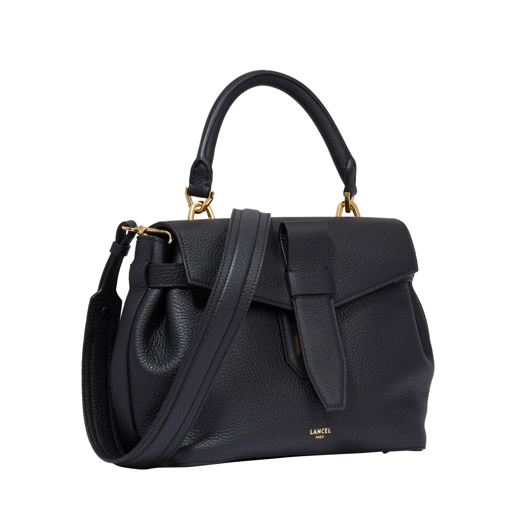 Black Grained Leather Small Handbag Gallery