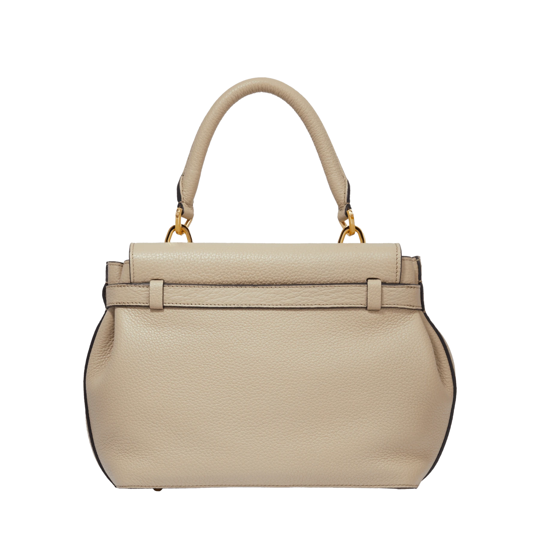 Beige Grained Leather Small Handbag Gallery