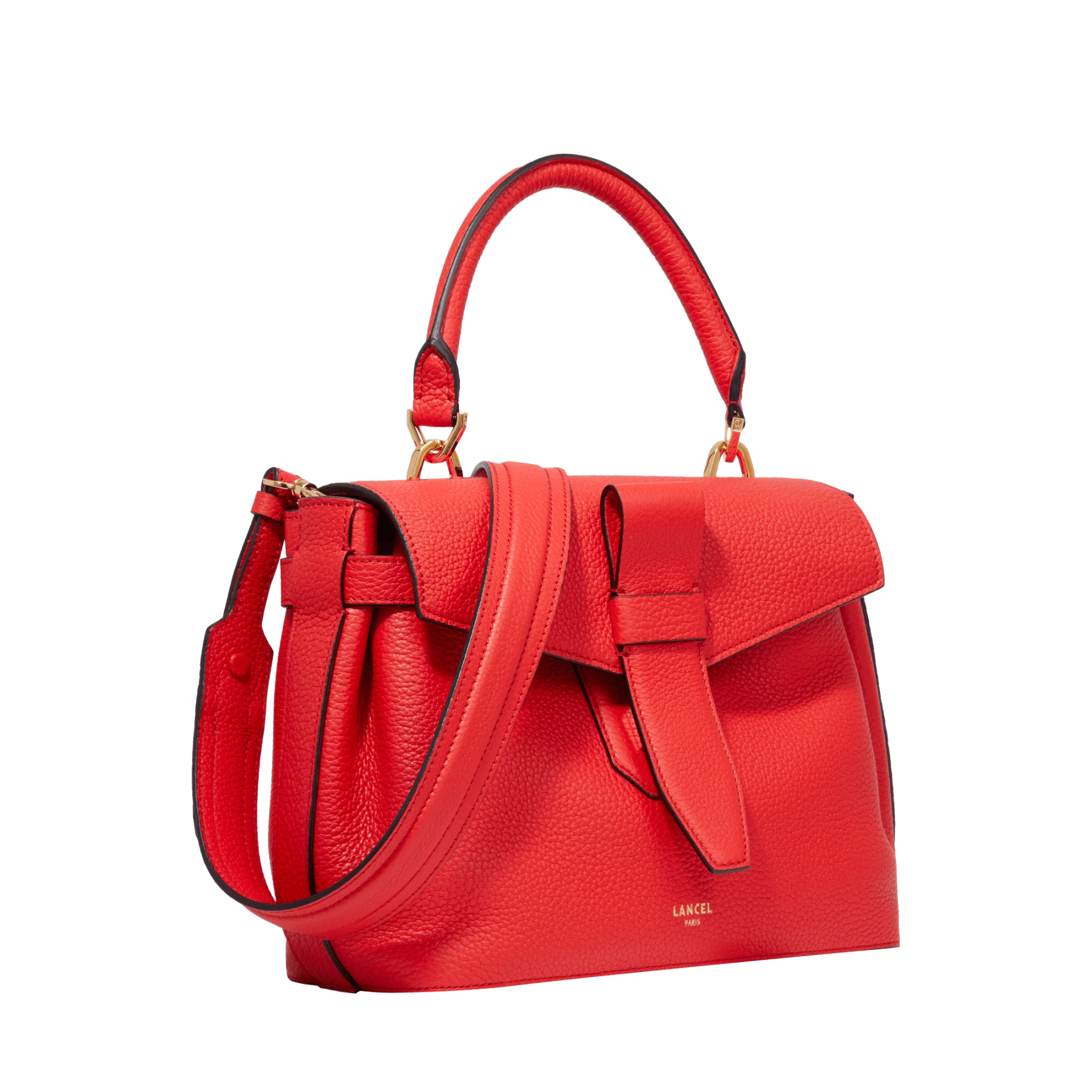 Red Grained Leather Small Handbag Gallery