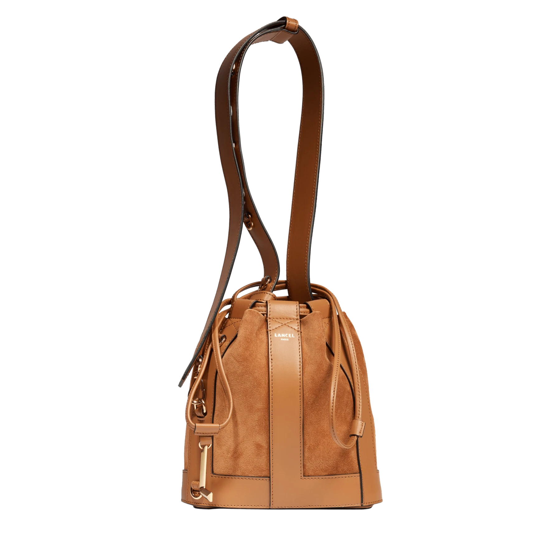 Camel Cowhide Leather Bucket Bag Gallery