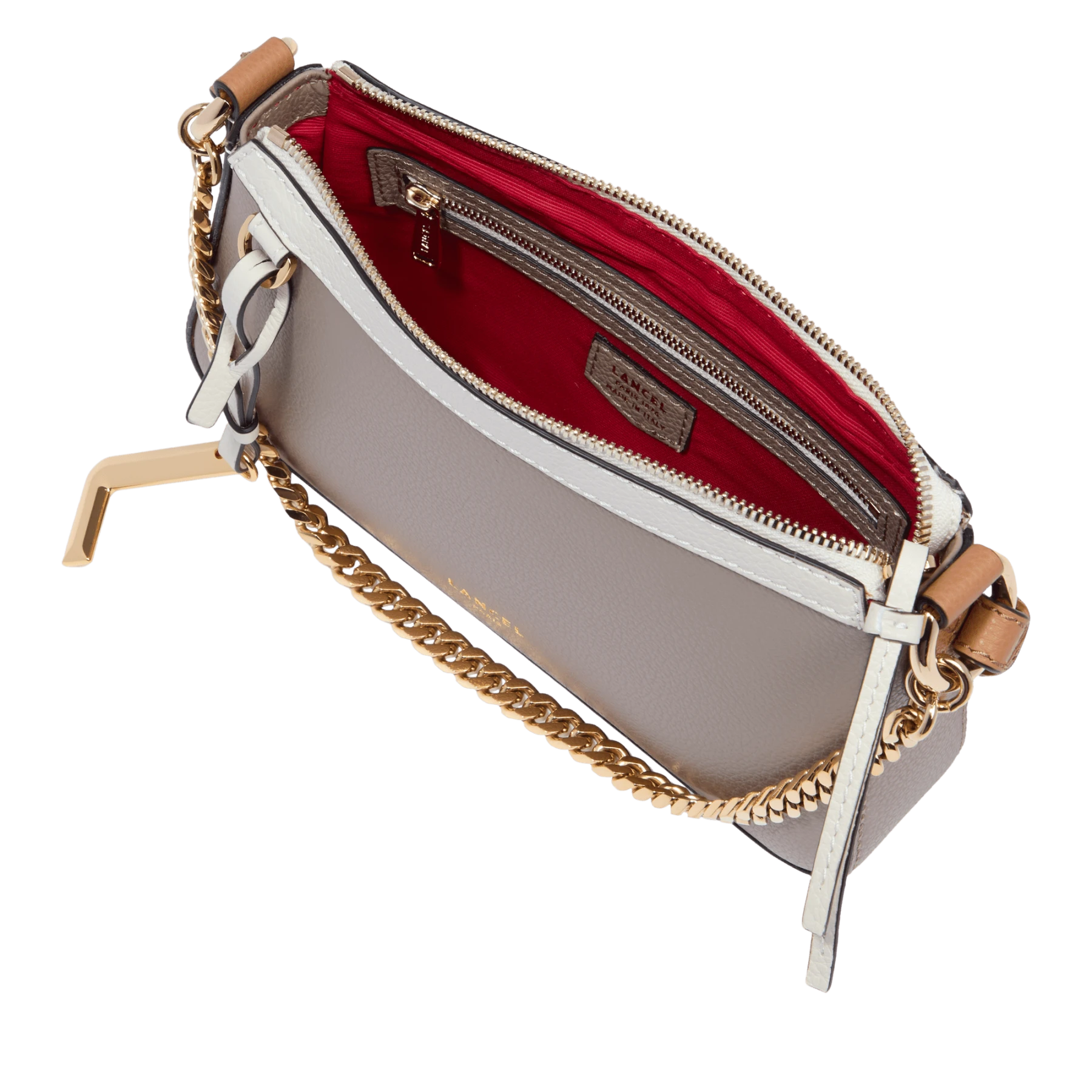 Dual Color Leather Shoulder Bag Gallery