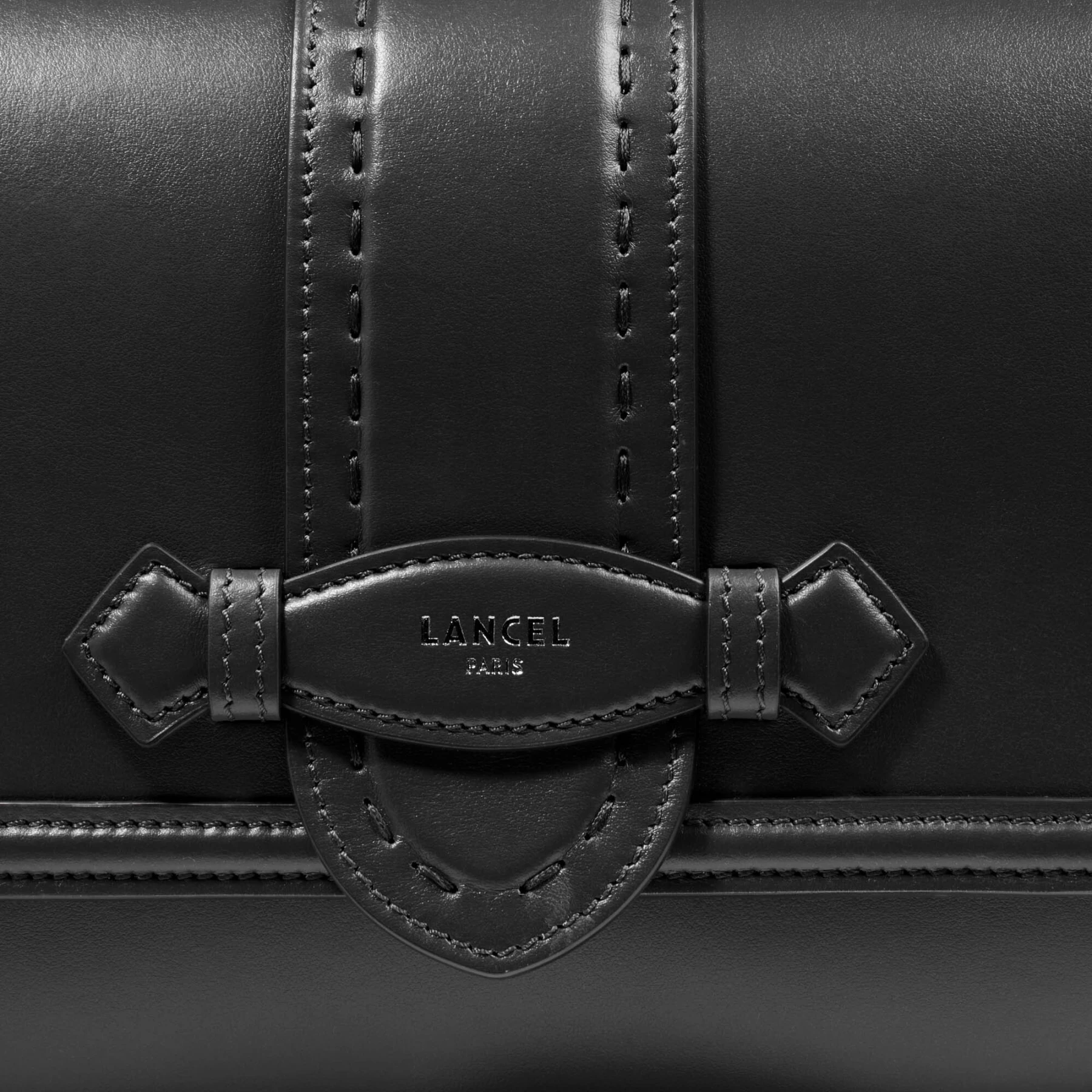 Black Sienna Medium Flap-detail Leather Crossbody Bag Gallery