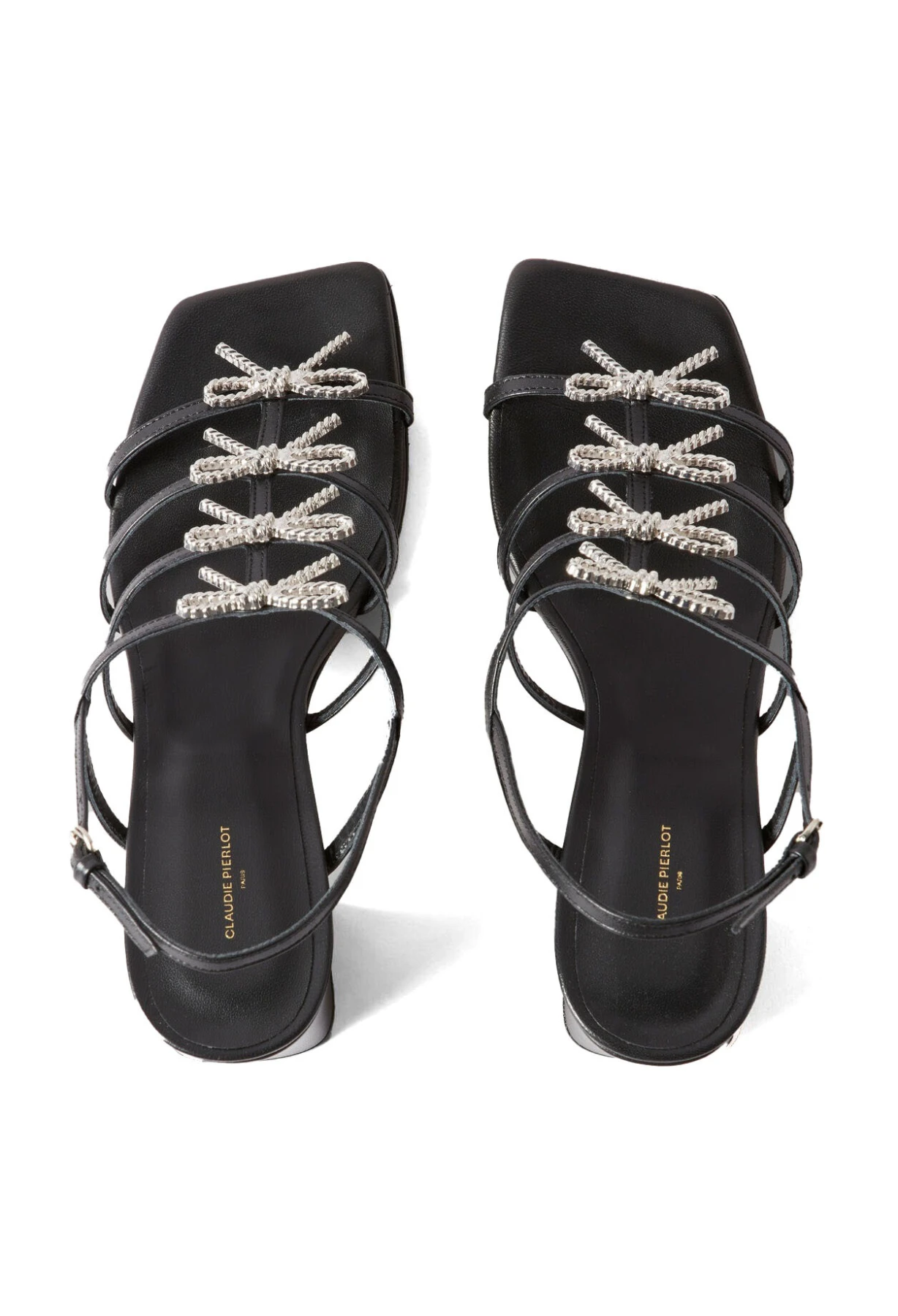 Jewelled Leather Heeled Sandals Gallery