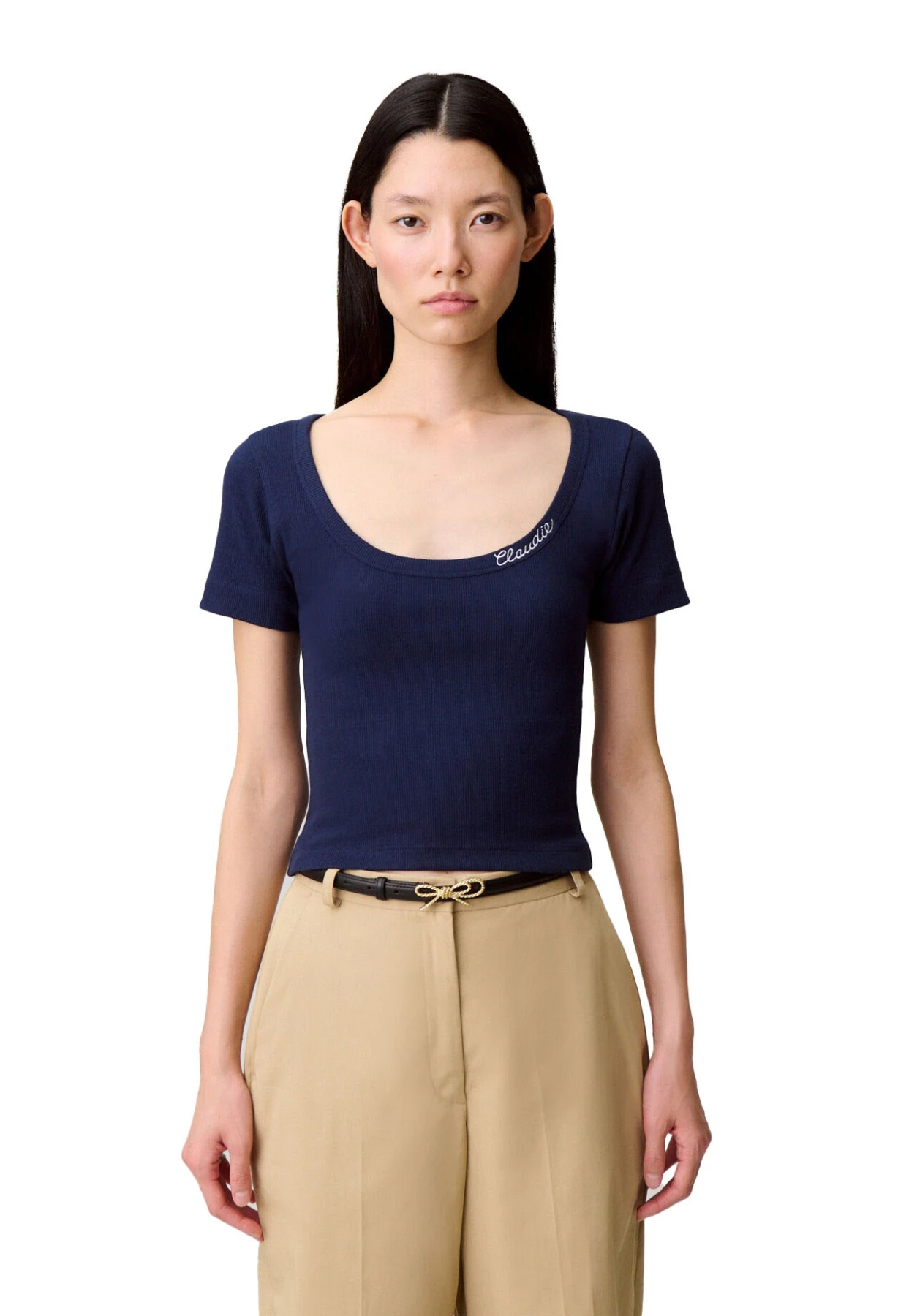 Embroidered Cotton T-Shirt Gallery