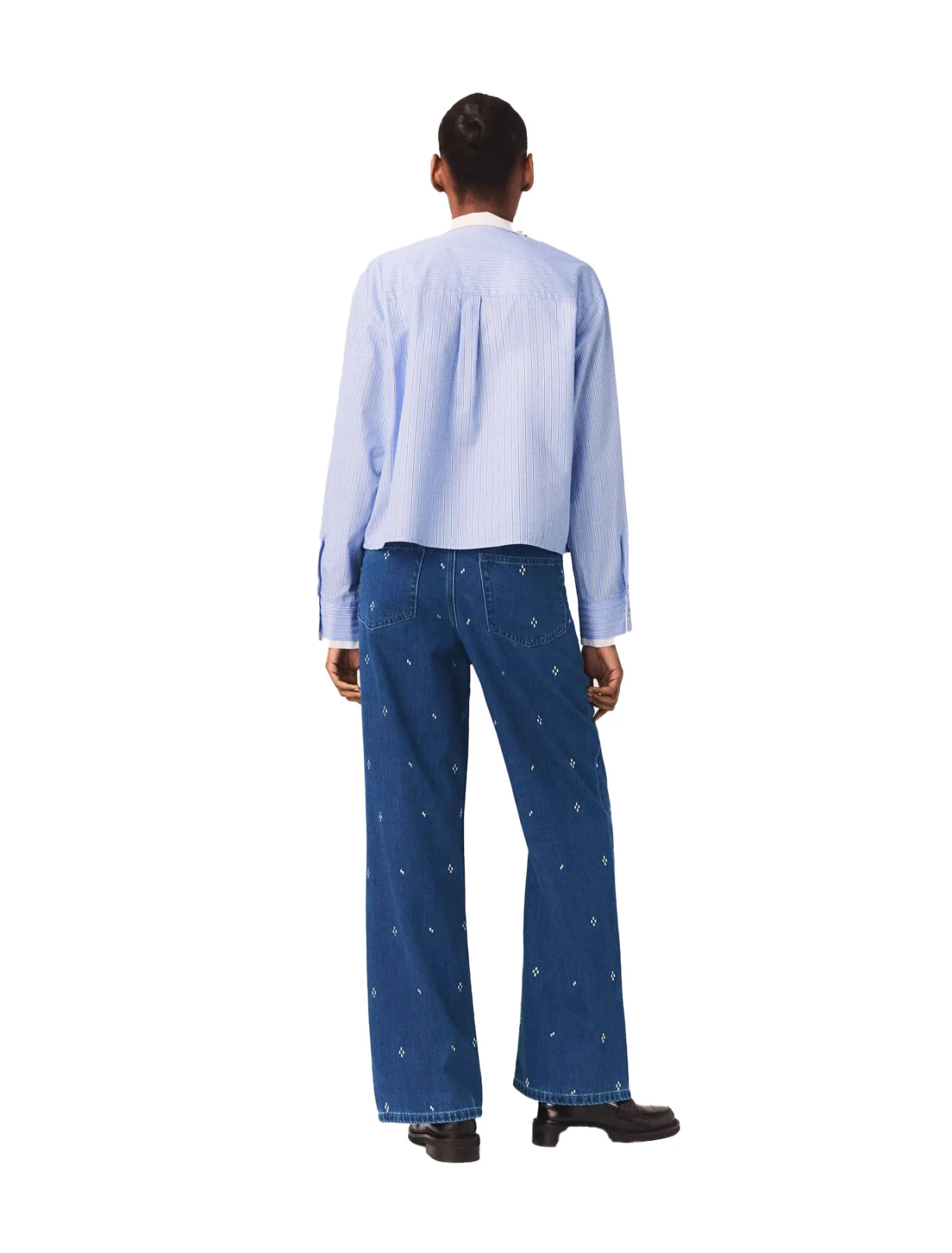 Wide Jeans With Rhinestones Gallery