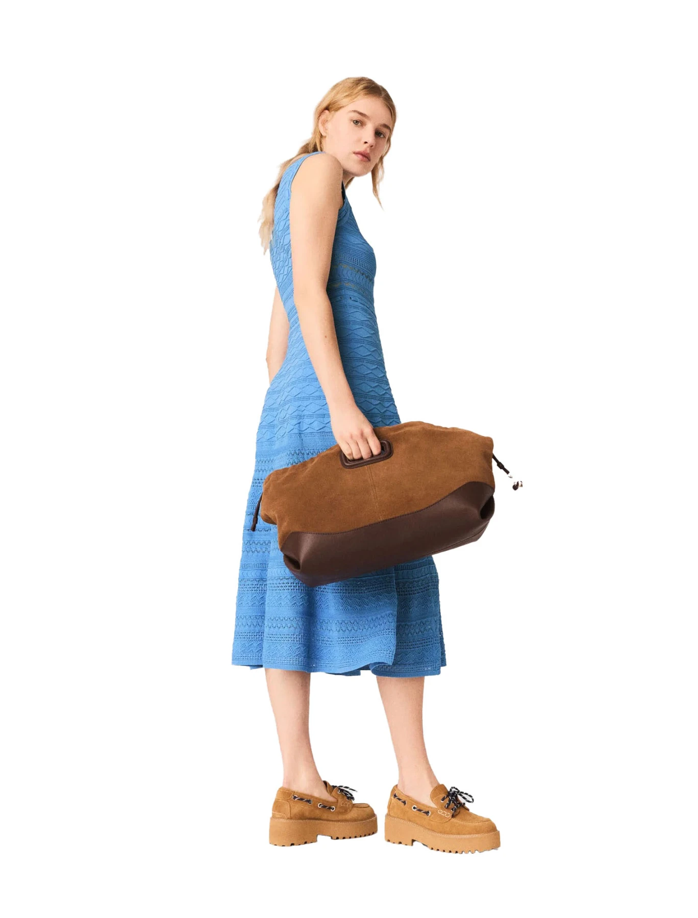 Pointelle Knit Midi Dress Gallery