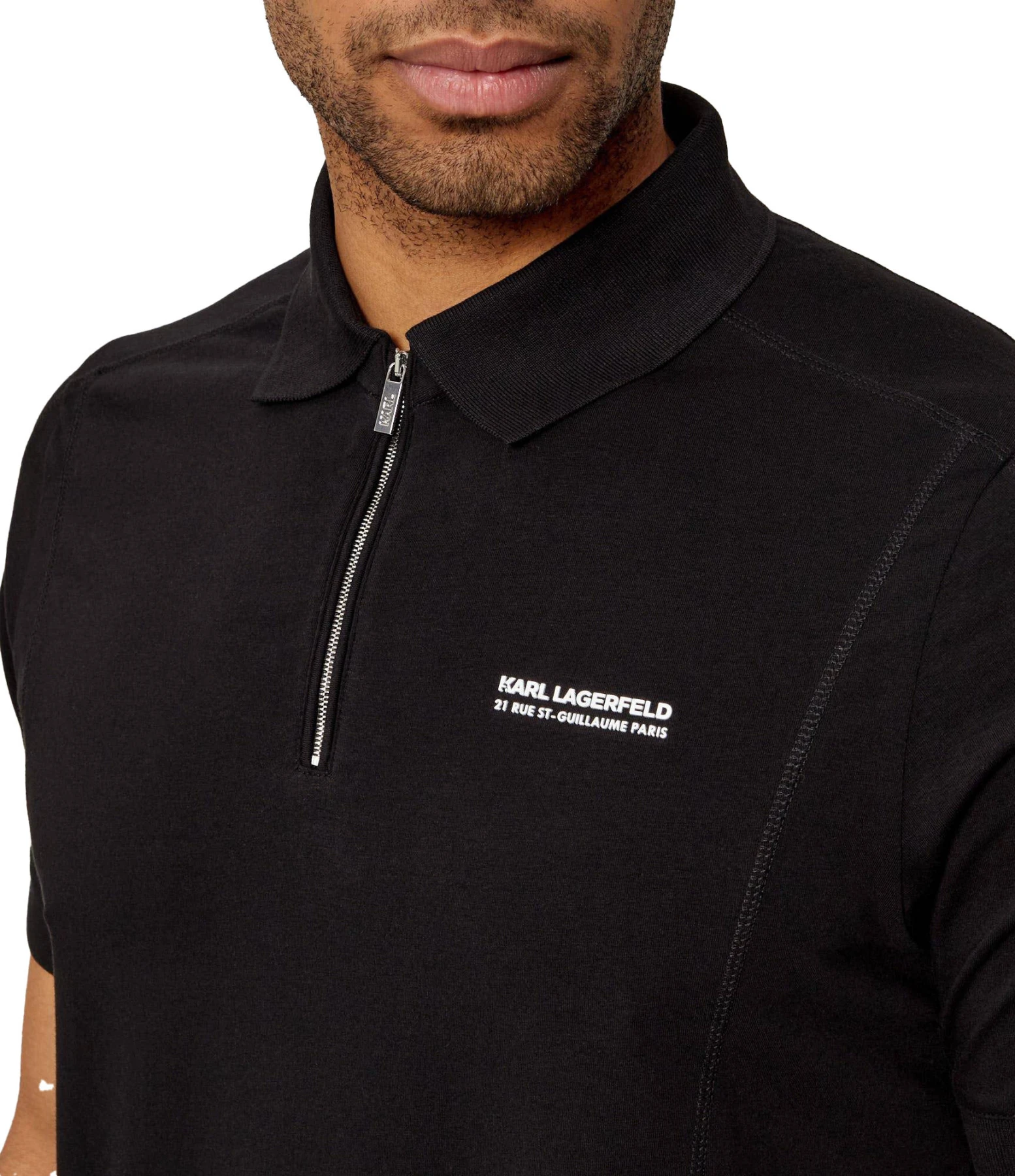 Regular Fit Short Sleeve Polo with Zip Gallery