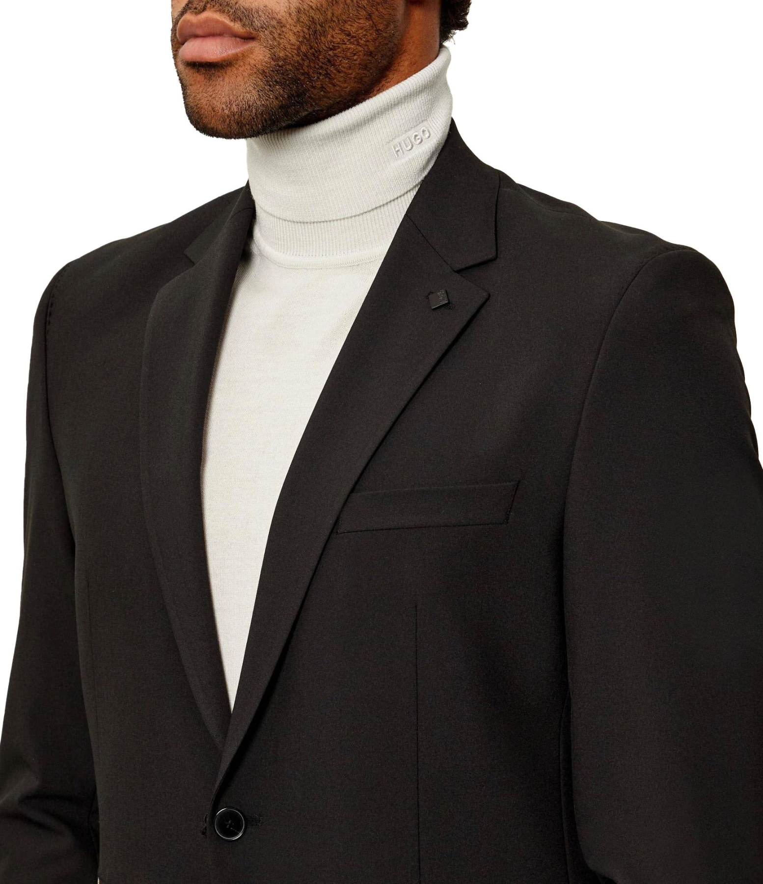 Slim-Fit Suit Blazer with Zipper Detail Gallery