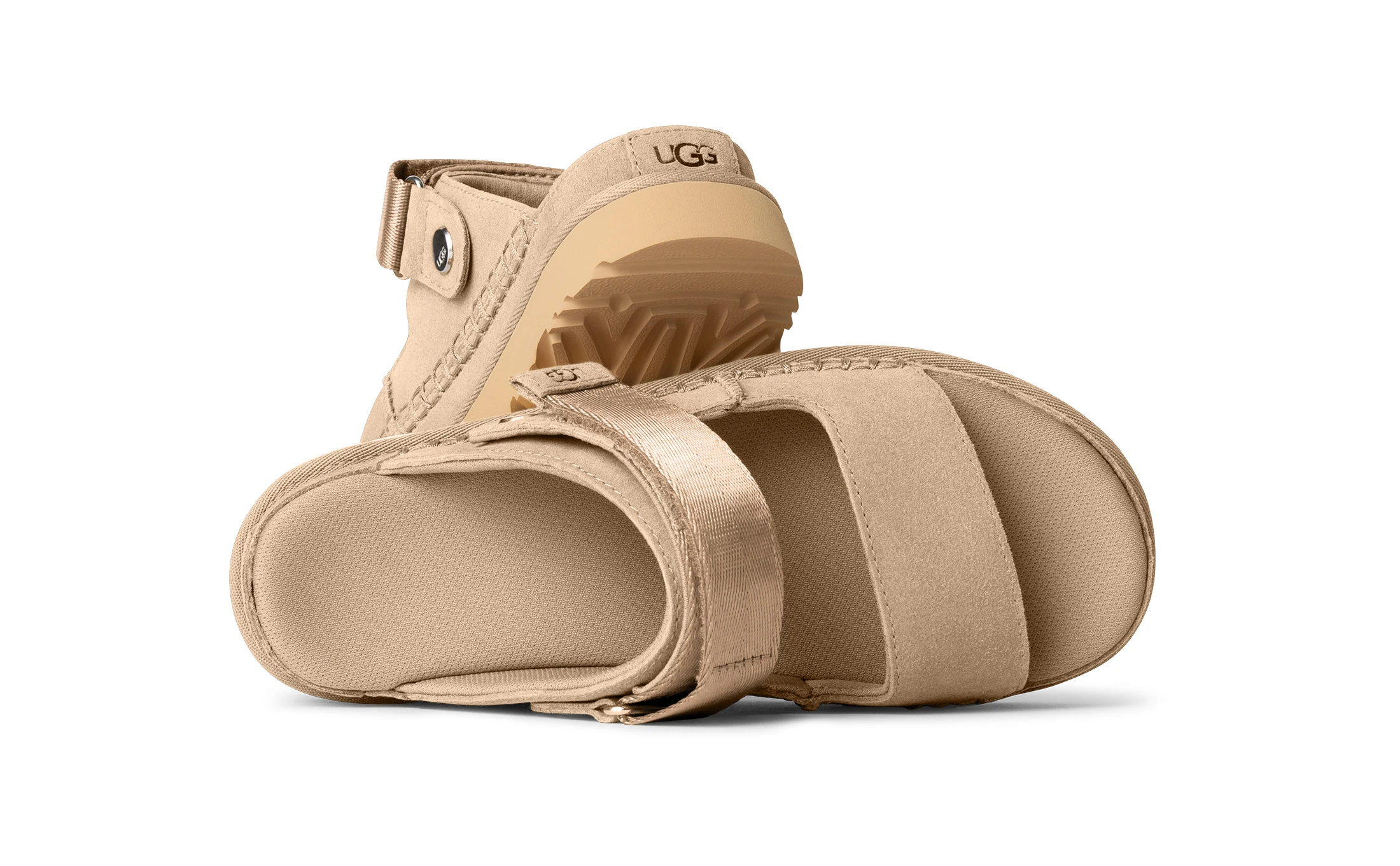 Goldenstar Glide Suede Double Straps Sandals Gallery