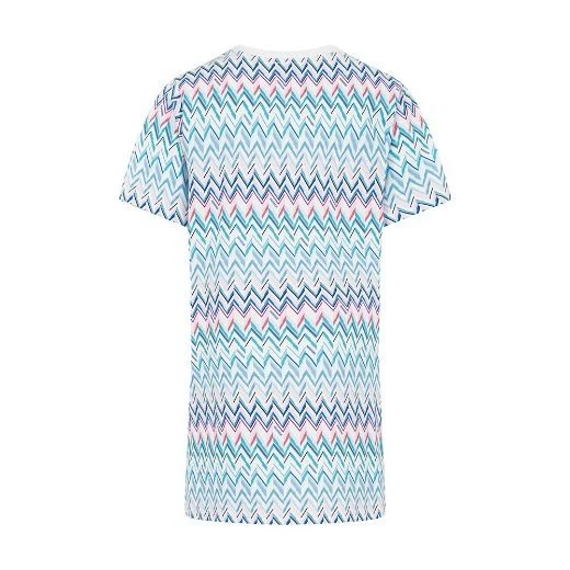 Cotton Zig Zag Trim Short Sleeve Dress Gallery