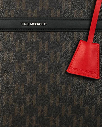 K/Ikonik Monogram Tote Bag with Choupette&Karl Patch Gallery
