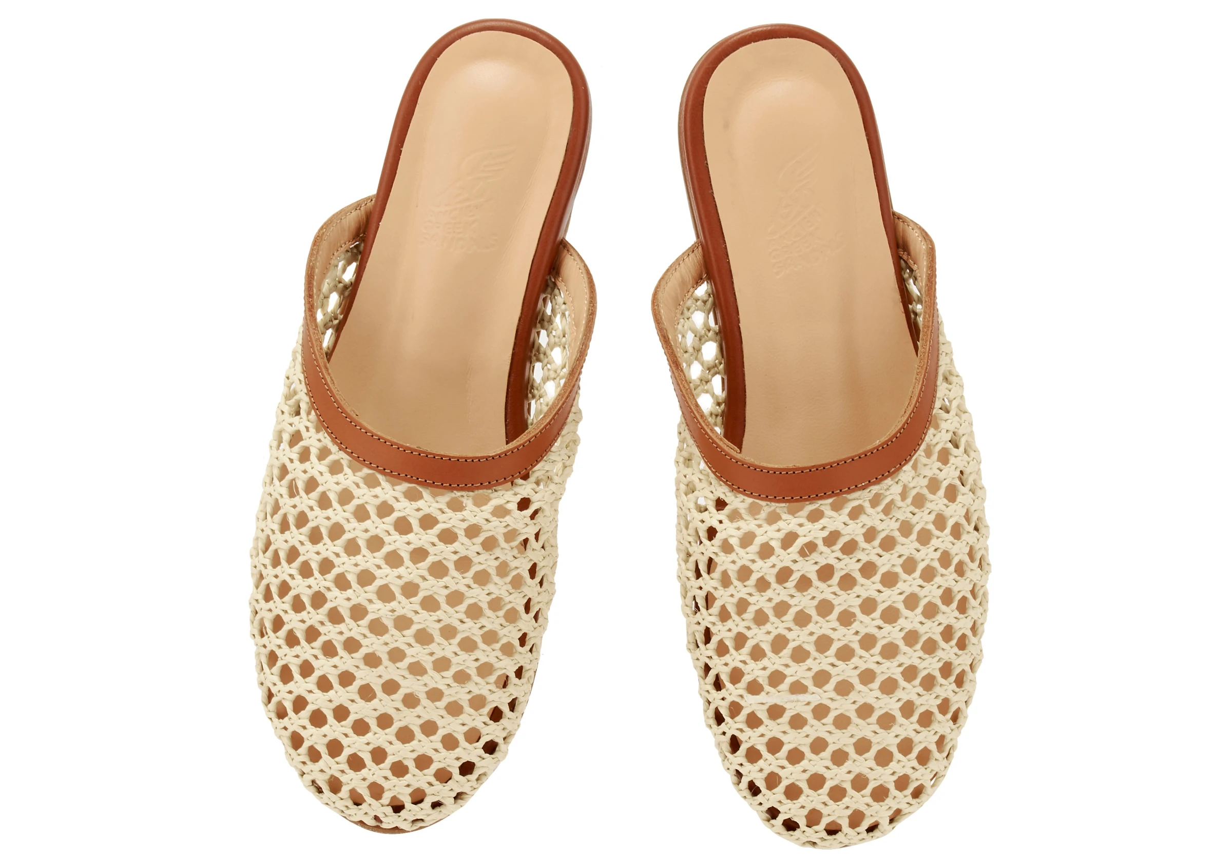 Woven Raffia Slipper with Leather Trim Gallery