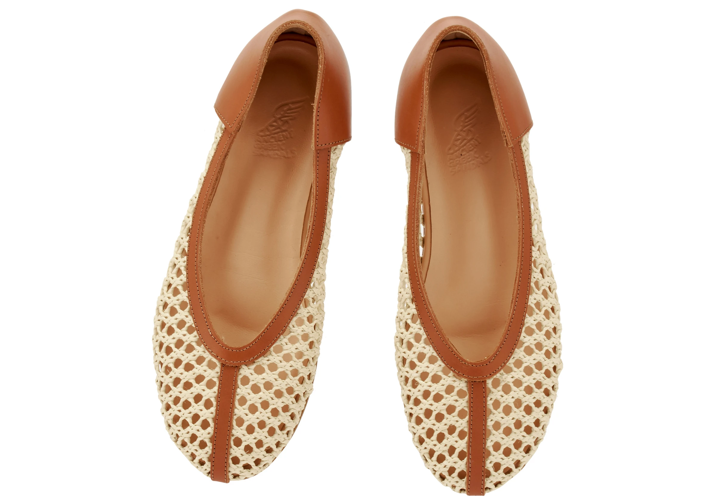 Woven Raffia Ballerina with Leather Details Gallery