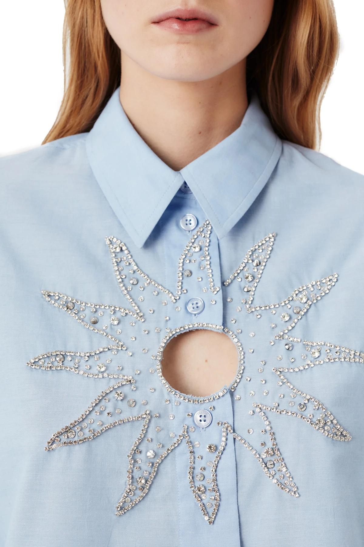Crystal-embellished Cotton Poplin Shirt Gallery