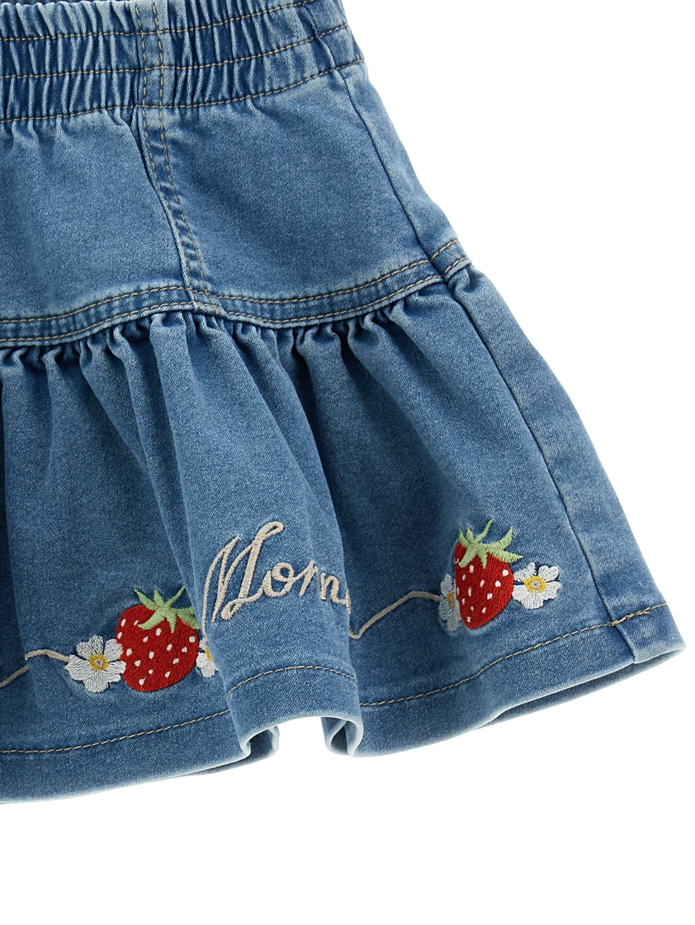 Baby Girl Strawberry Embroidery Denim Skirt Gallery