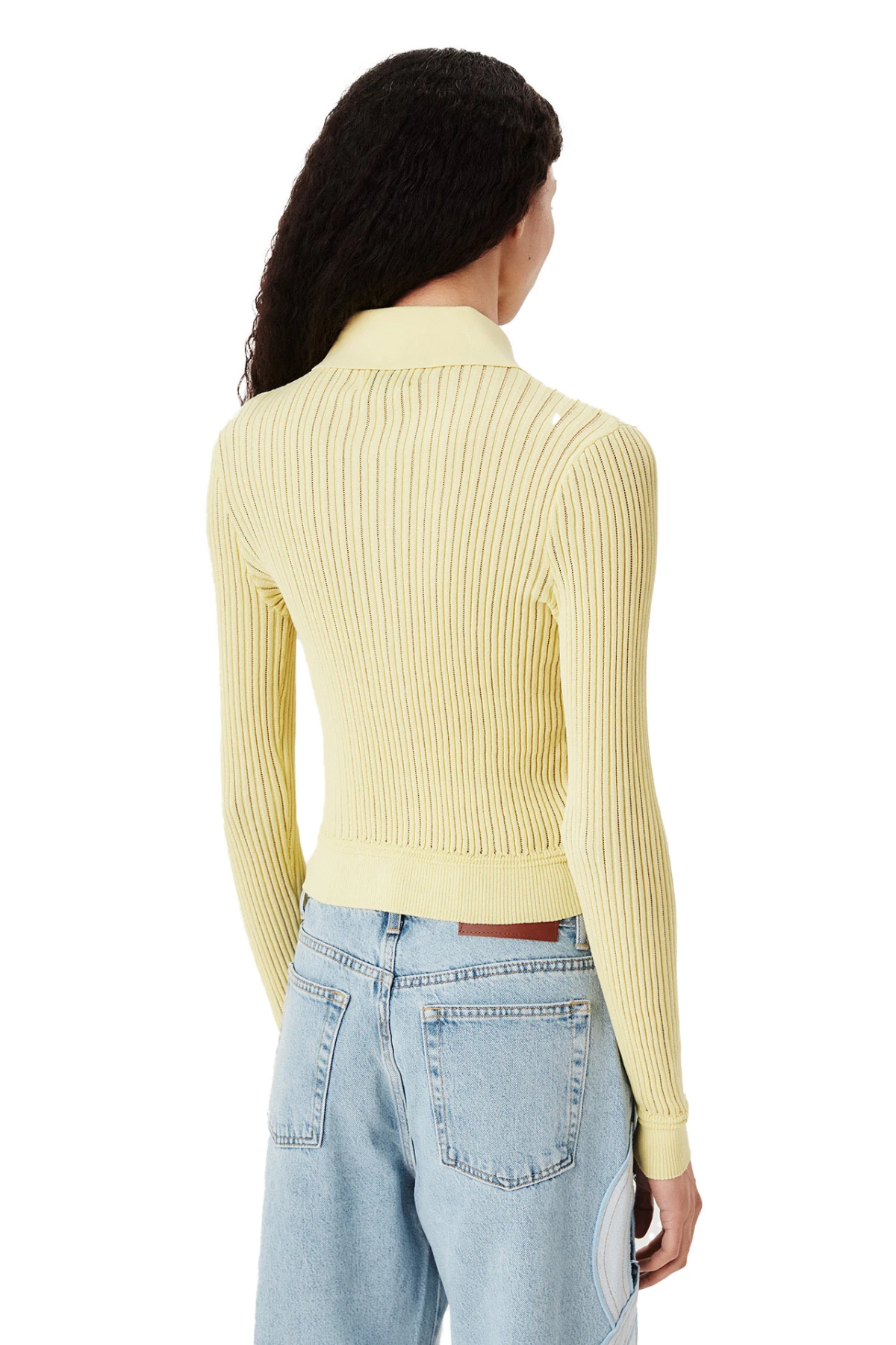 Zipped Ribbed Cardigan Gallery