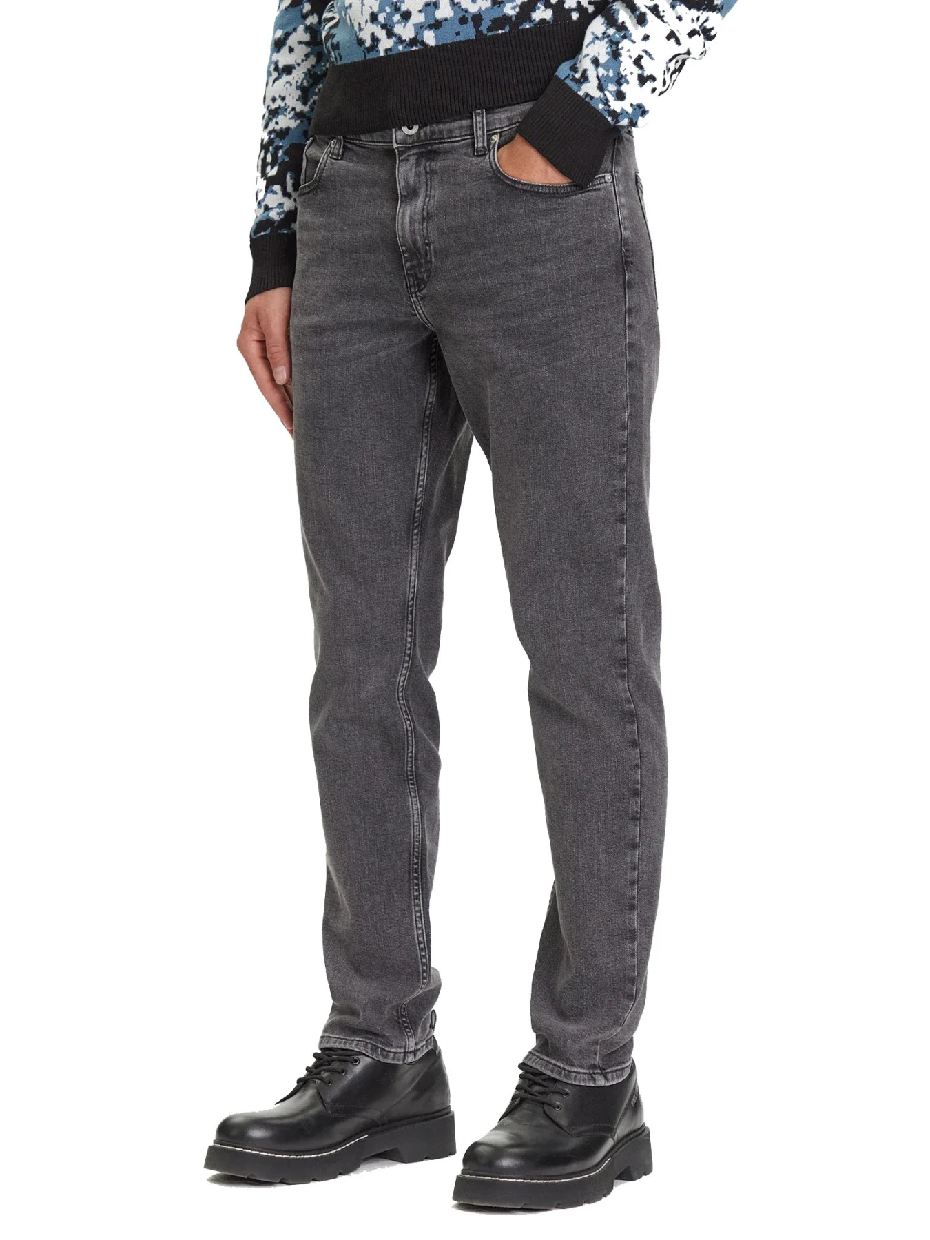 Washed Slim Denim Jeans Gallery