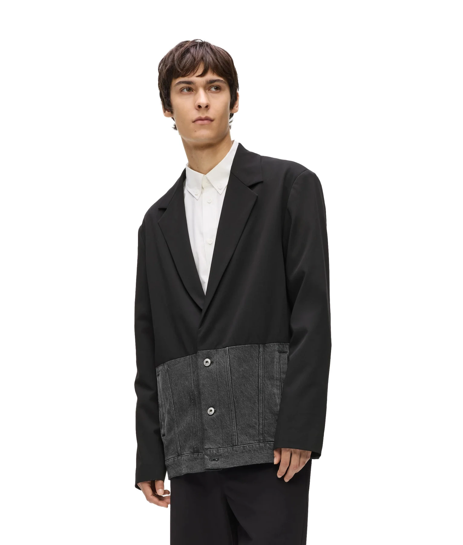 Denim Panel Blazer Gallery
