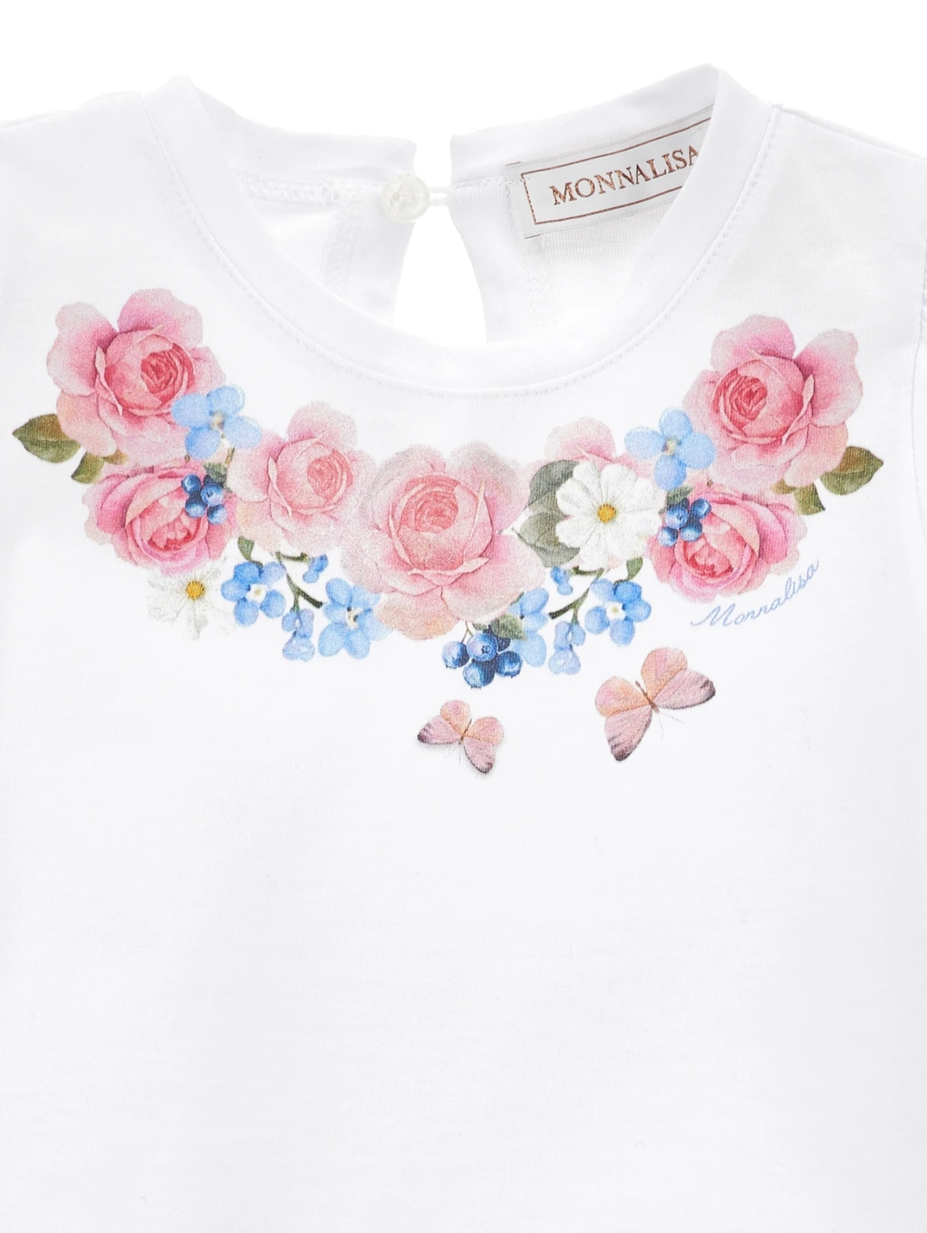 Short Sleeve T-shirt with Flower Prints Gallery