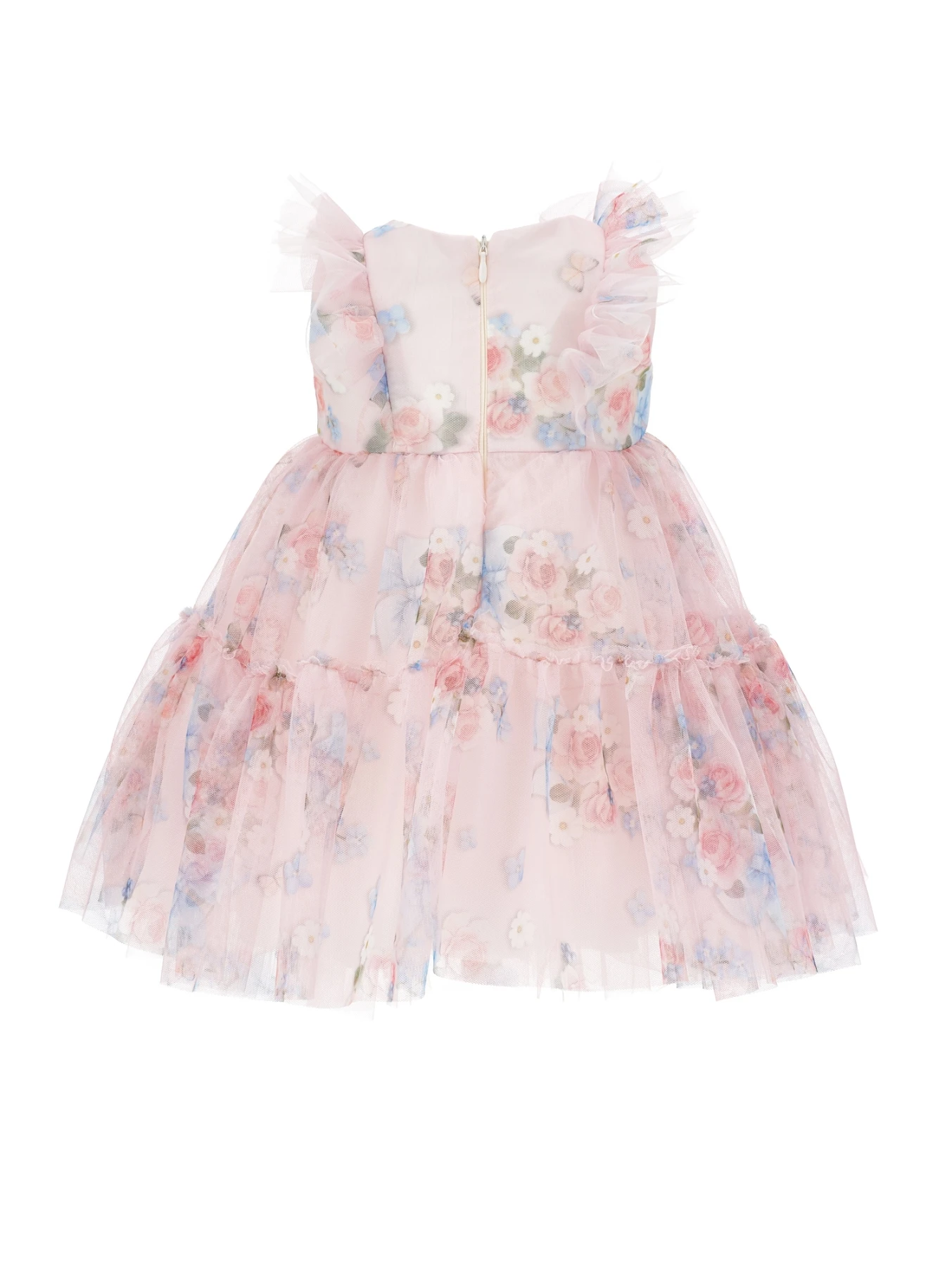 Floral Tulle Dress Embellished with Ruffles Gallery