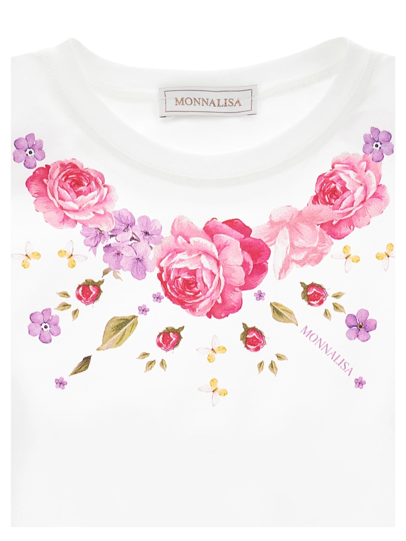 Rose Print Short Sleeve T-shirt Gallery