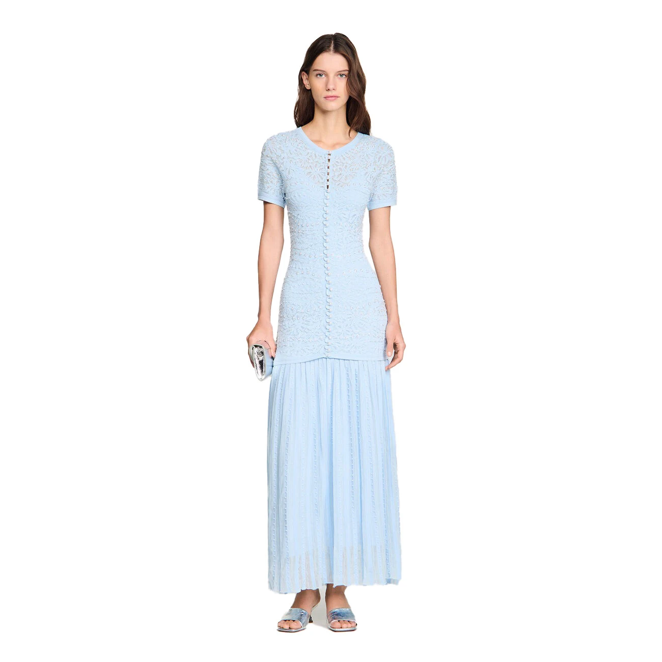 Knit Buttoned Midi Dress Gallery