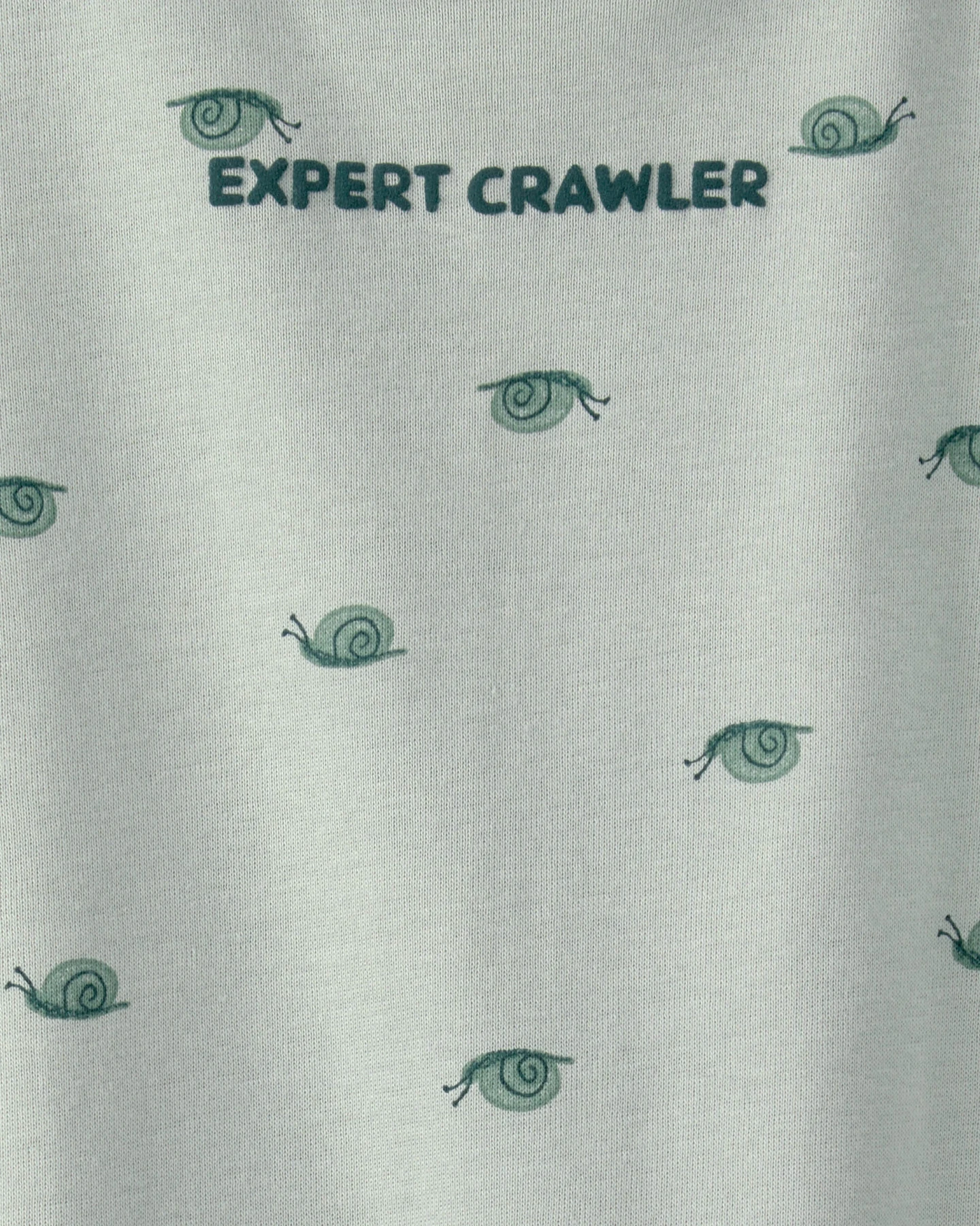 Baby Boy Snail Short-Sleeve Romper - Green Gallery