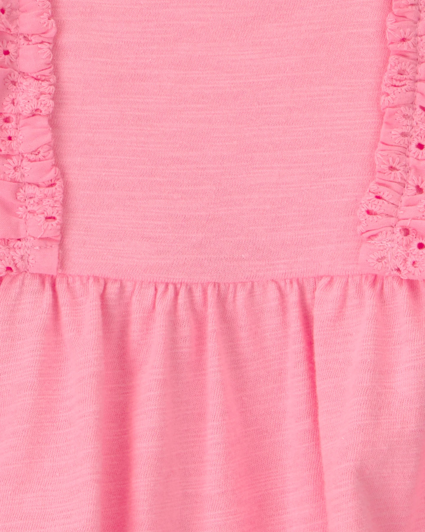 Kids Baby Girl Eyelet Sleeveless Romper - Pink Gallery