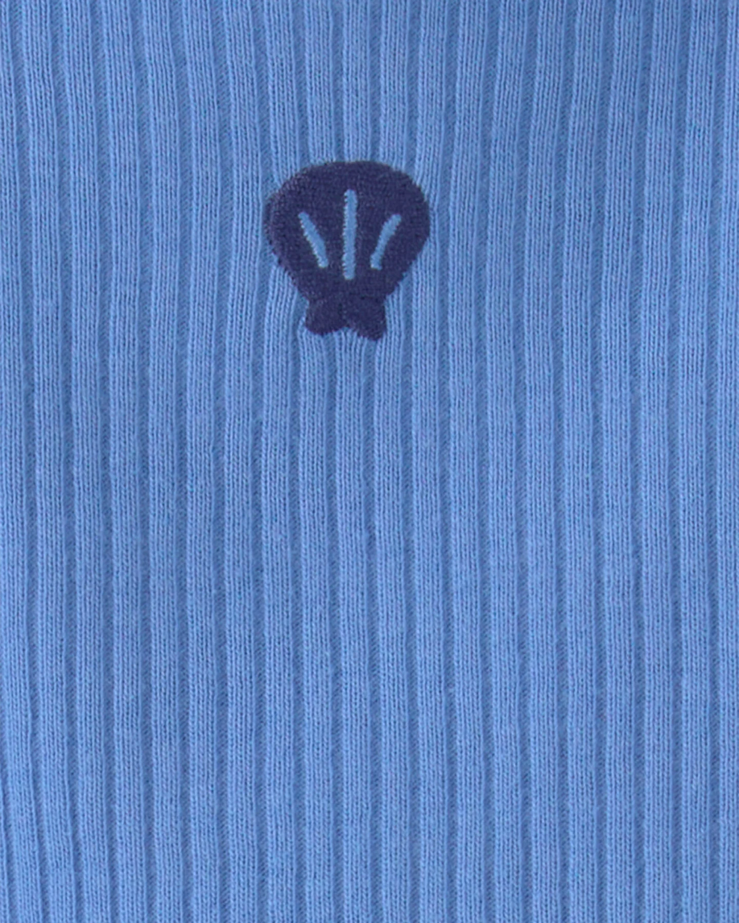 Baby Girl Seashell Short-Sleeve Bodysuit Dress - Blue Gallery