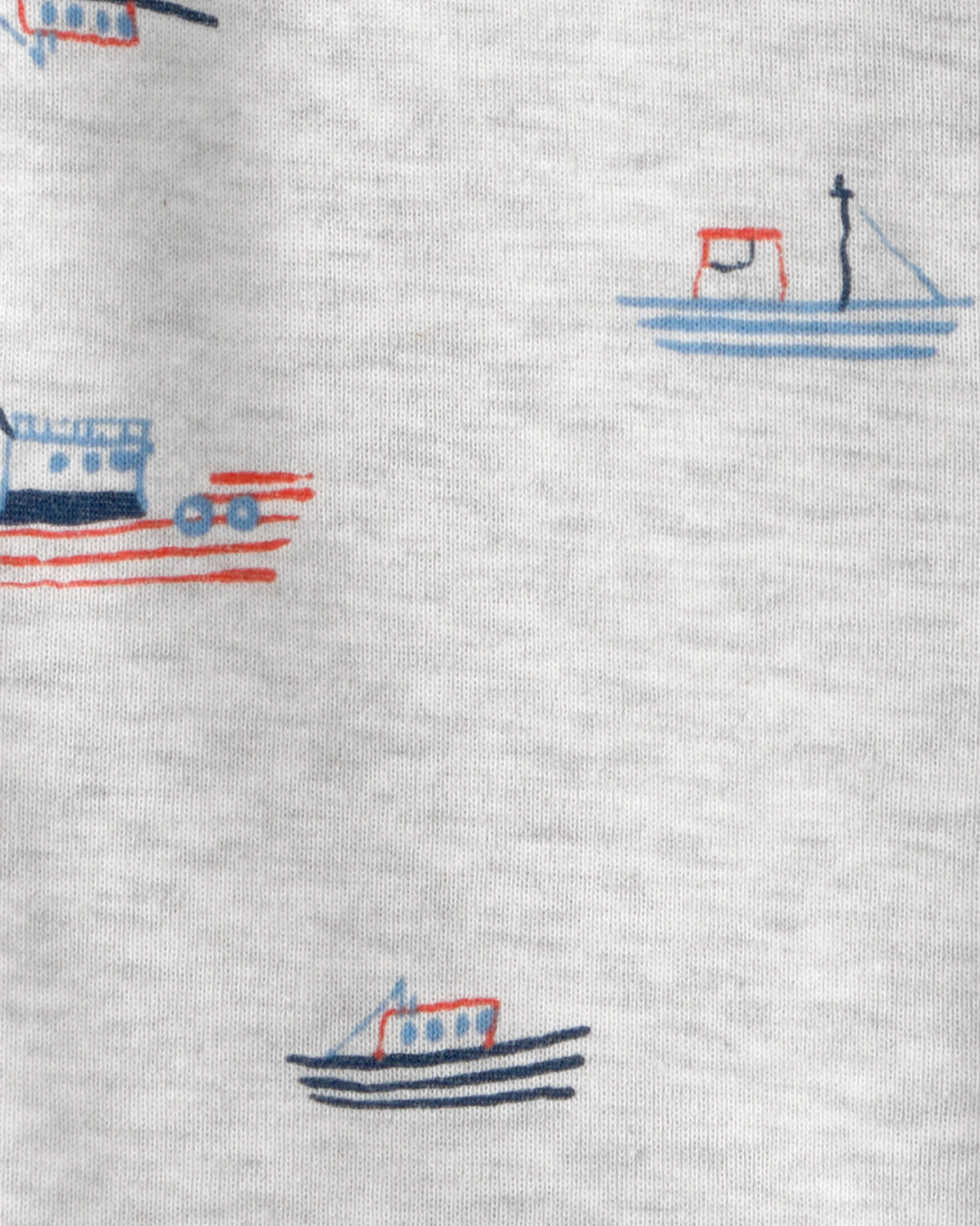 Baby Boy Boat Short-Sleeve Romper - Grey Gallery