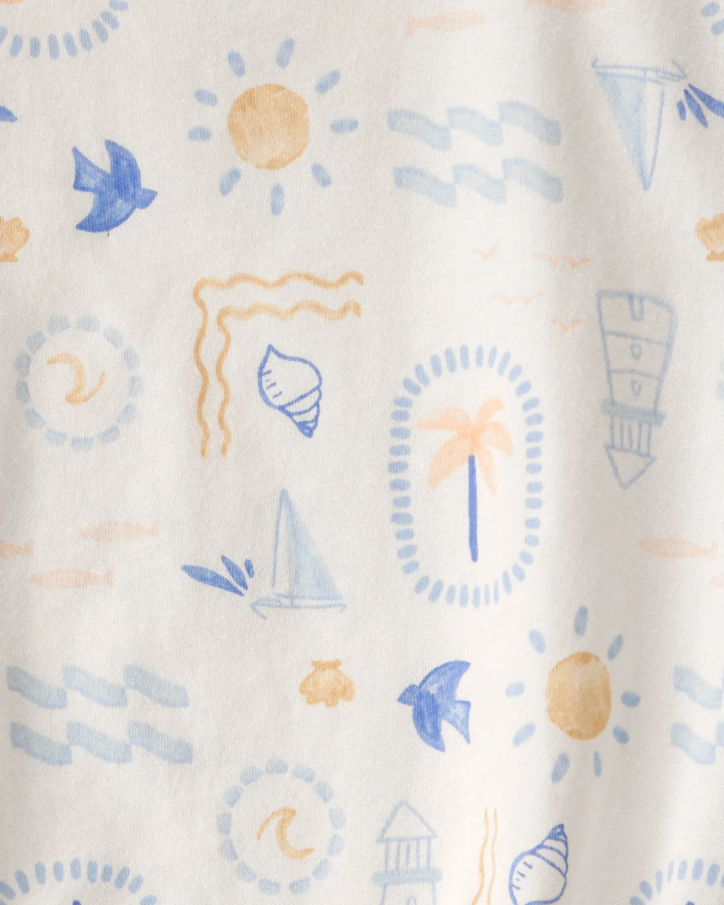 Baby 2-Pack Beach Multipack Bubble Rompers - Orange/Ivory Gallery