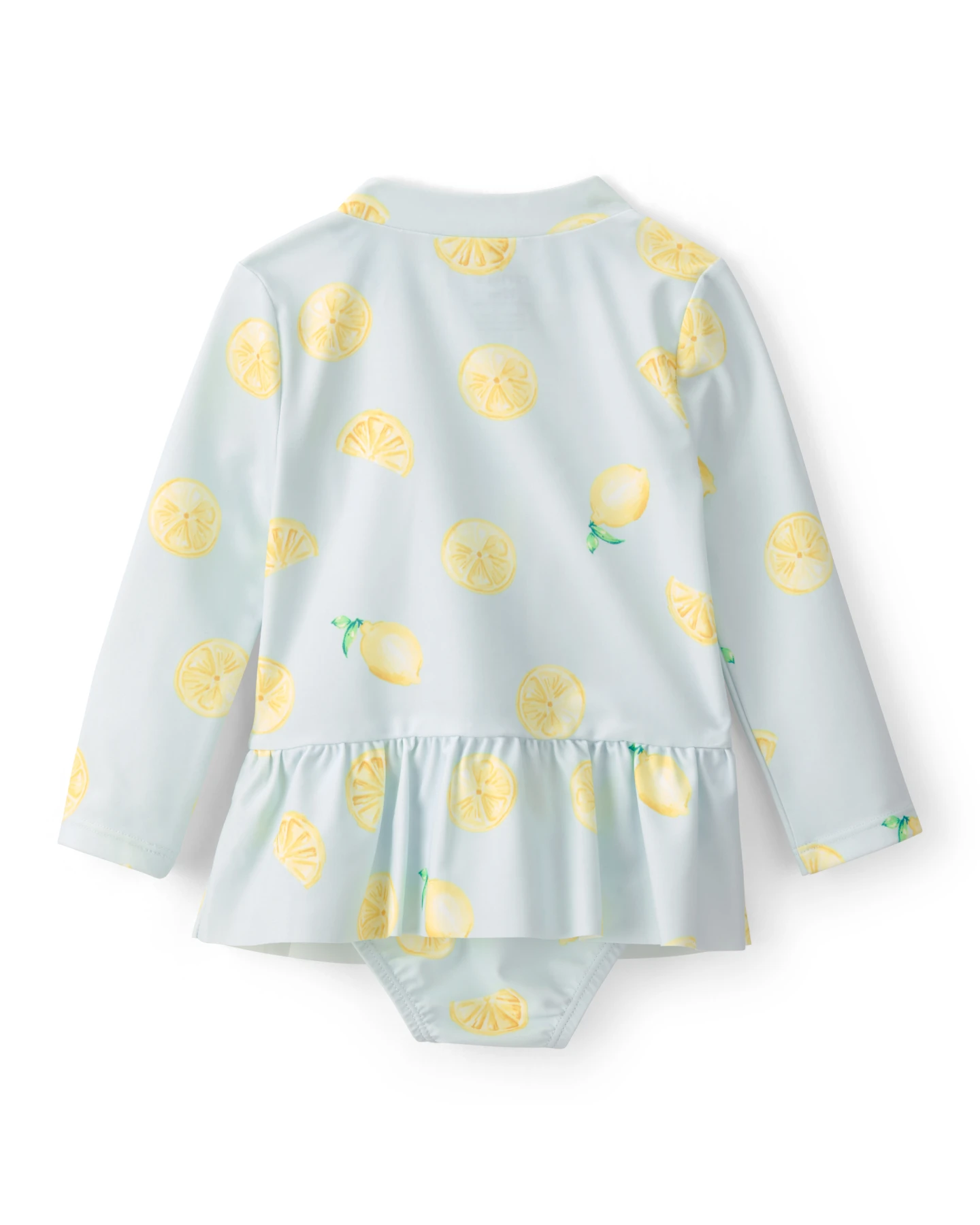  Baby Girl 1-Piece Lemon Rashguard Swimsuit - Blue Gallery